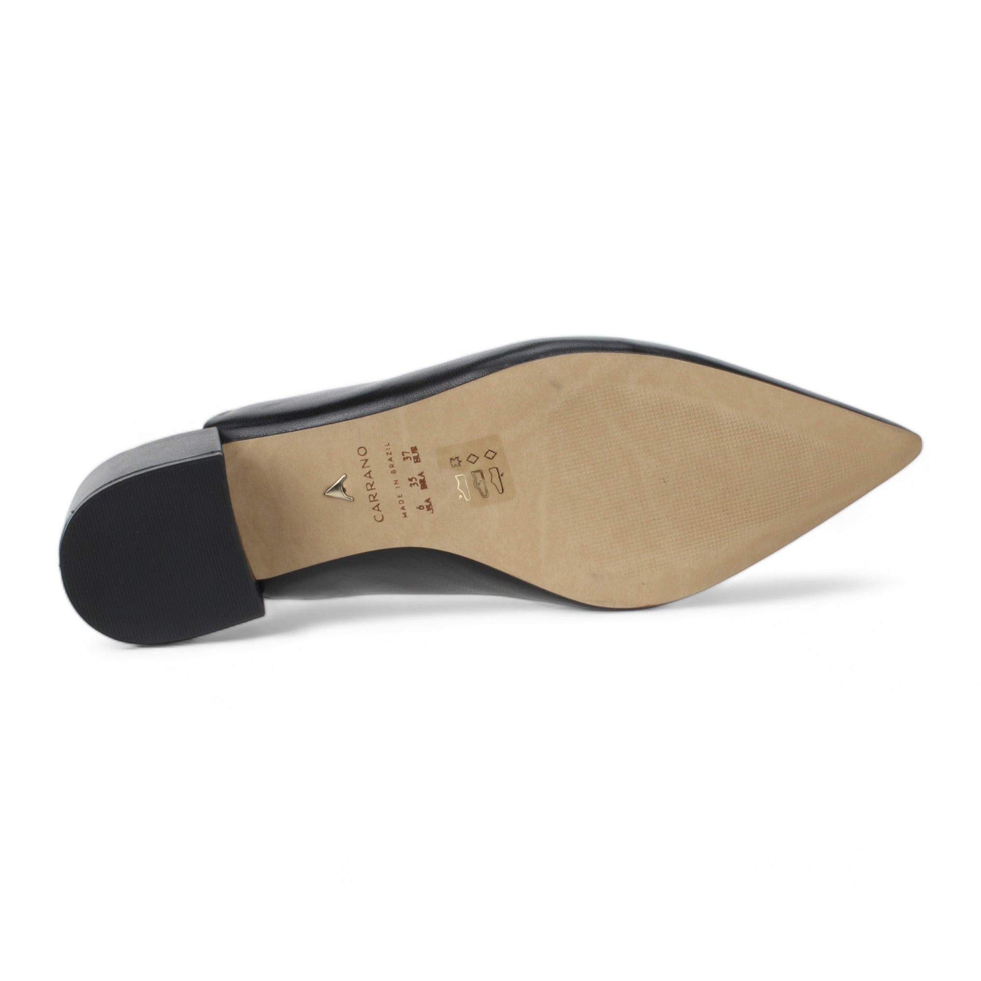 Carrano Heidi Leather Slingback Pump - Black