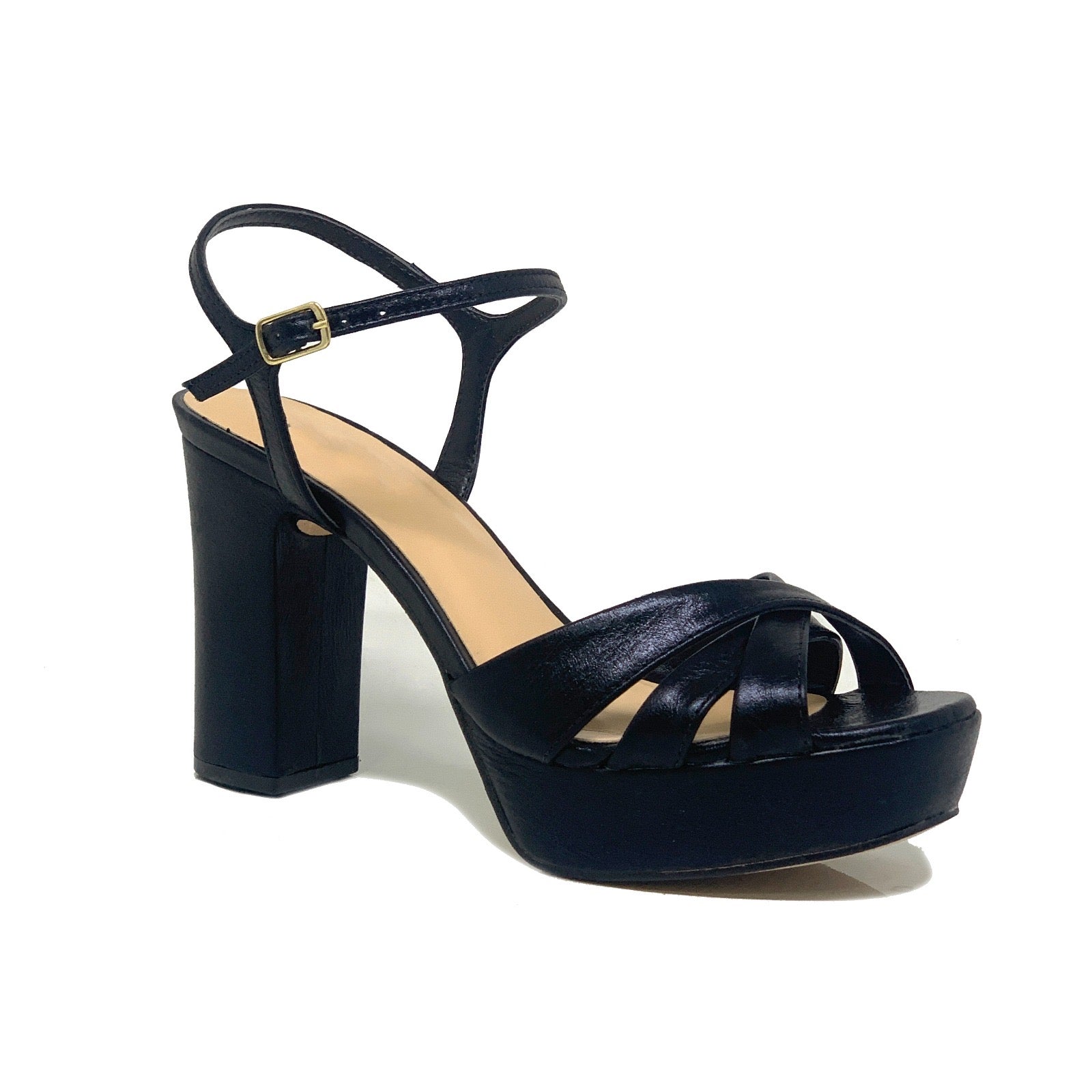 Bruno Menegatti Adelle Leather Dress Sandal - Black