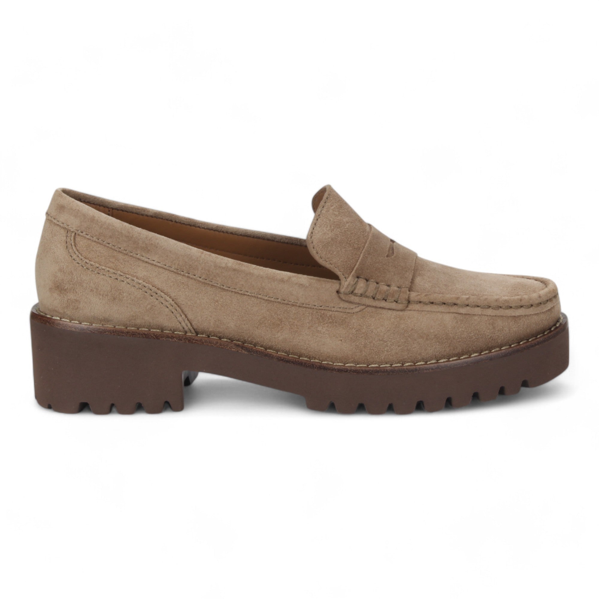 Bruno Menegatti Carrera Leather Loafer Suede - Taupe