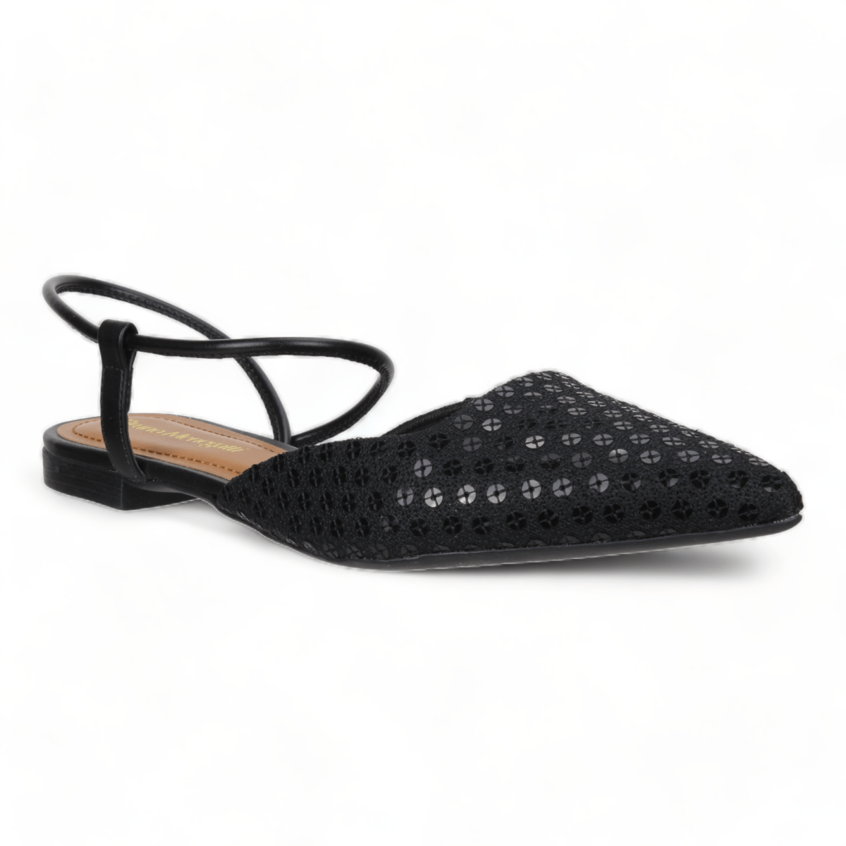 Bruno Menegatti Chantel Embellished Flats - Black