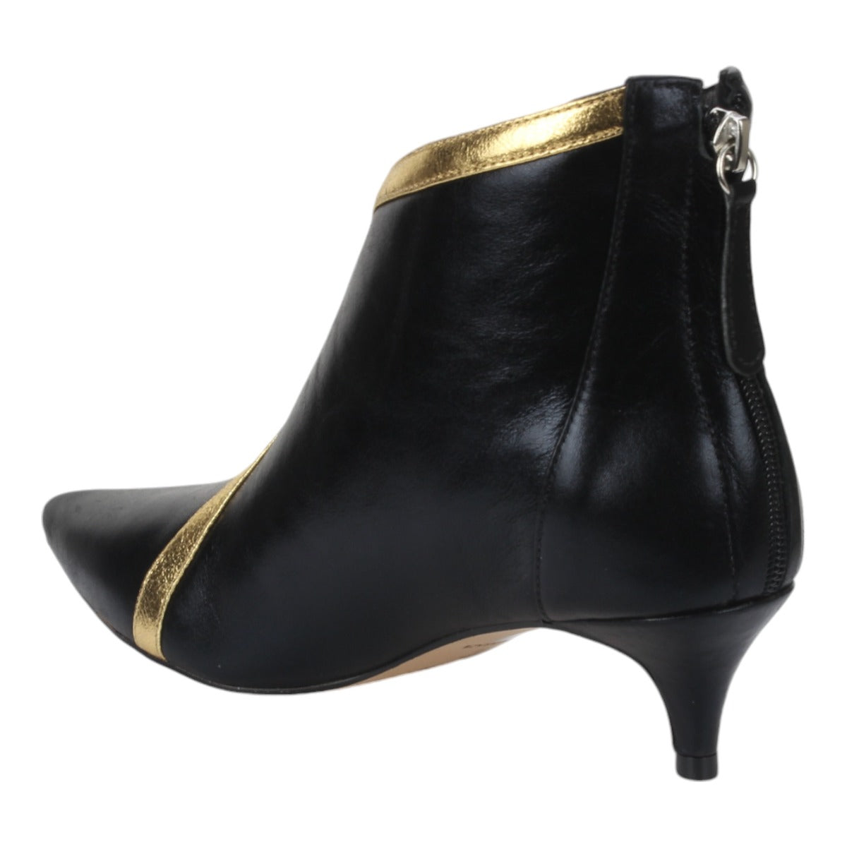 Bruno Menegatti Leather Dress Bootie - Black Gold