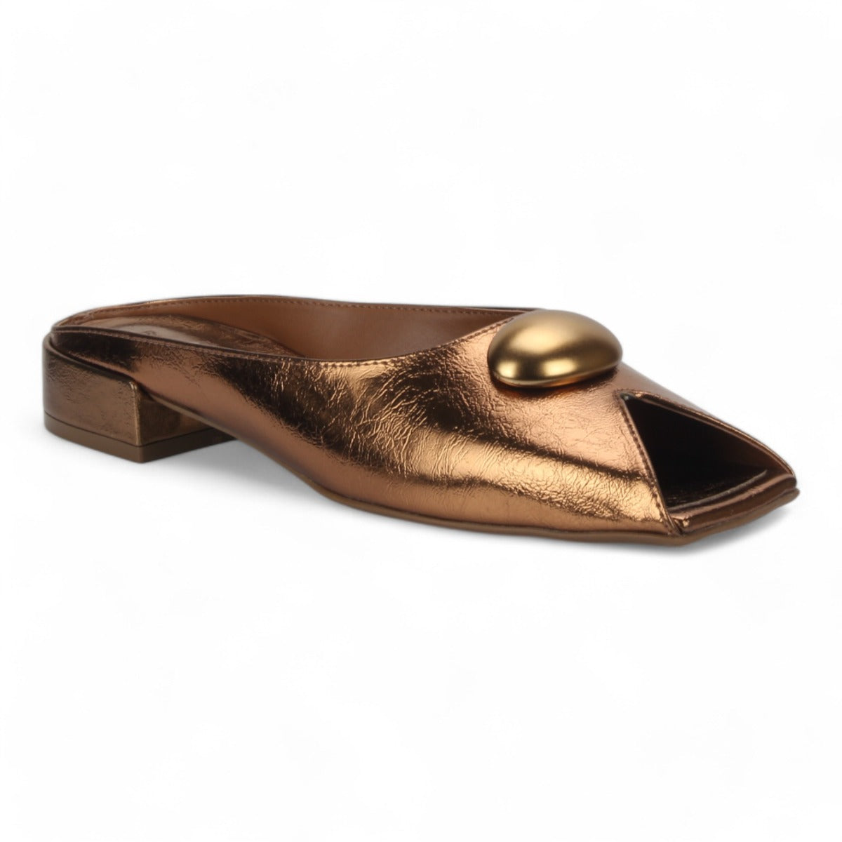 Bruno Menegatti Orly Peep toe Mule Patent Leather - Bronze