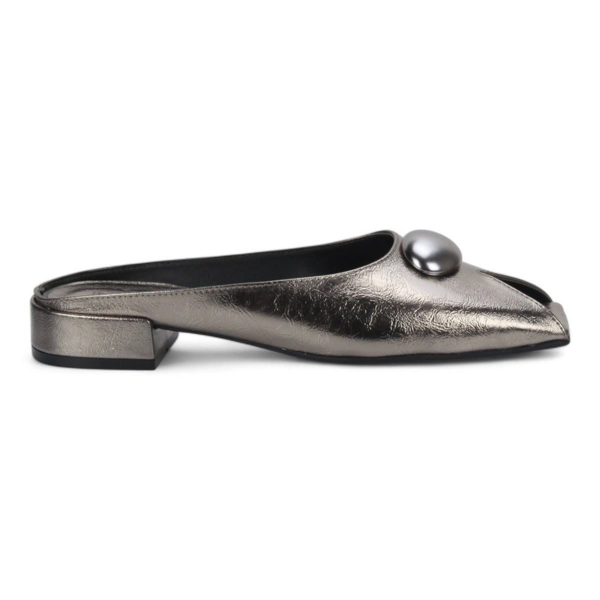 Bruno Menegatti Orly Peep toe Mule Patent Leather - Pewter