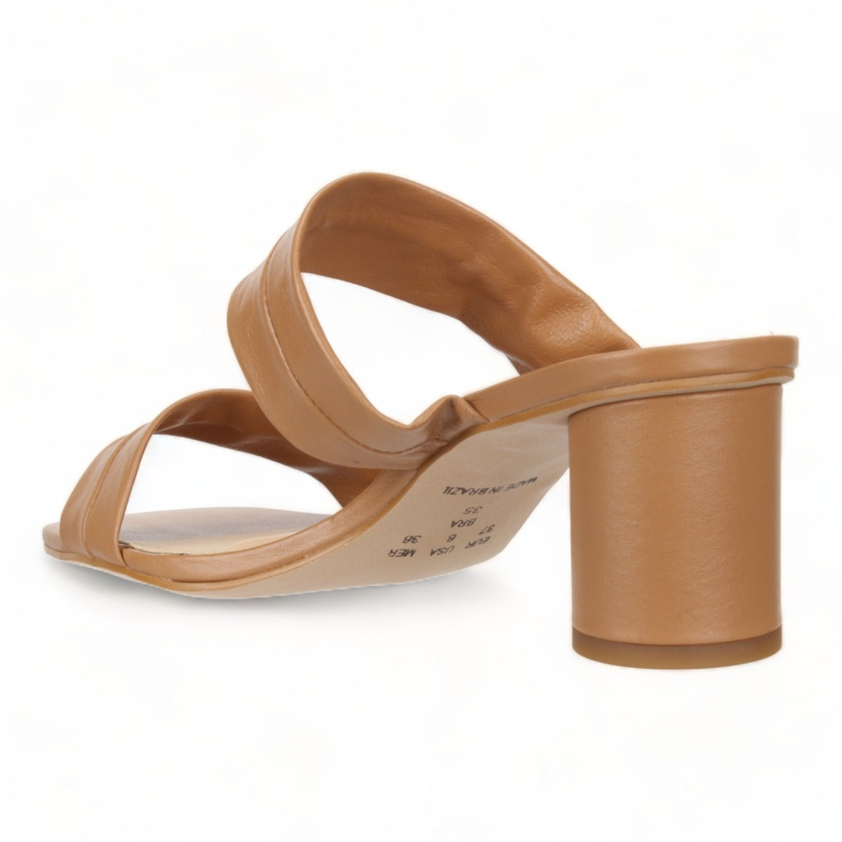 Bruno Menegatti Victoria Leather Slide Sandal - Coconut Leather Heel