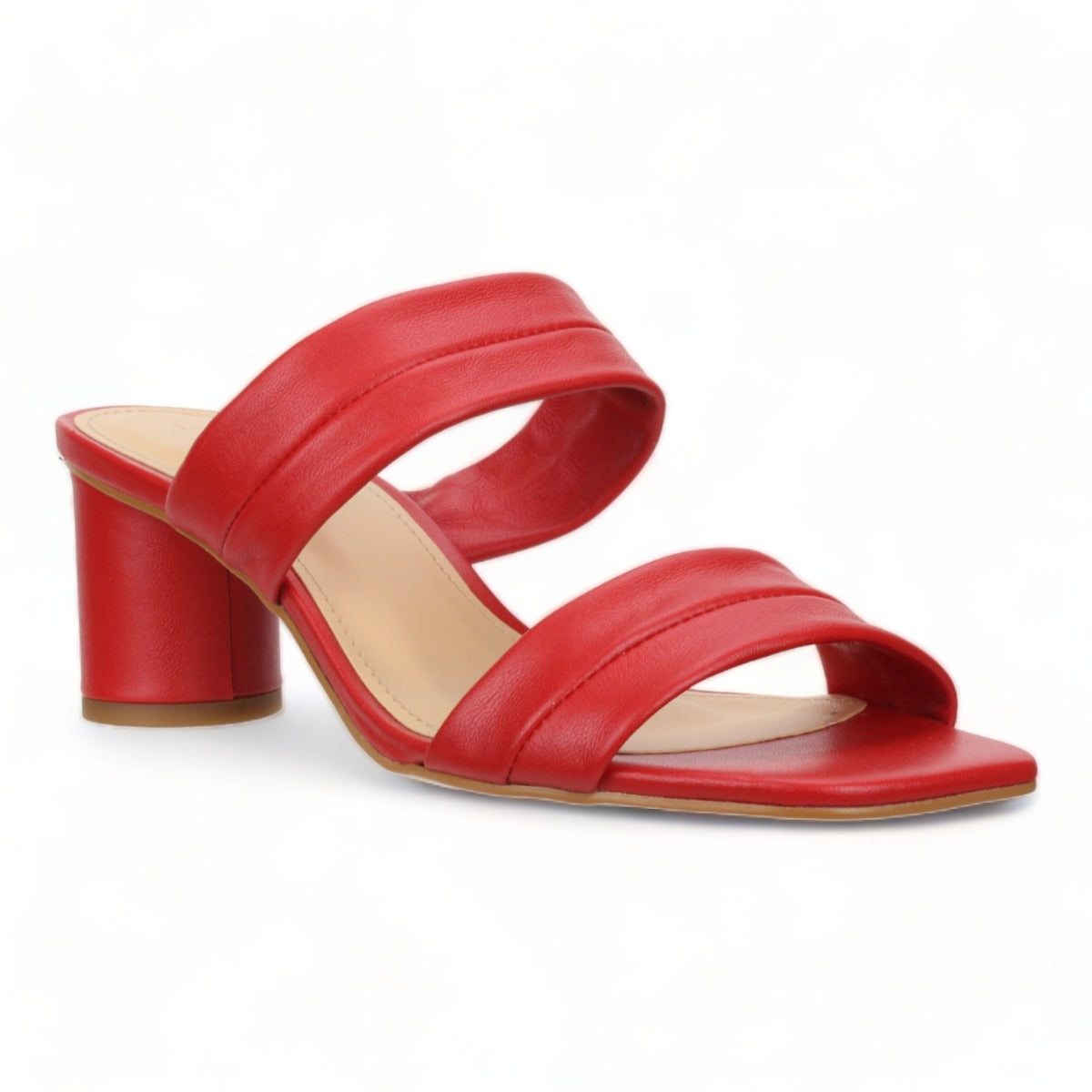 Bruno Menegatti Victoria Leather Slide Sandal - Red Leather Heel