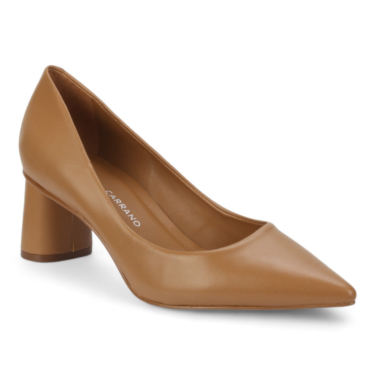 Carrano Classic Block Heel Pump - Peanut