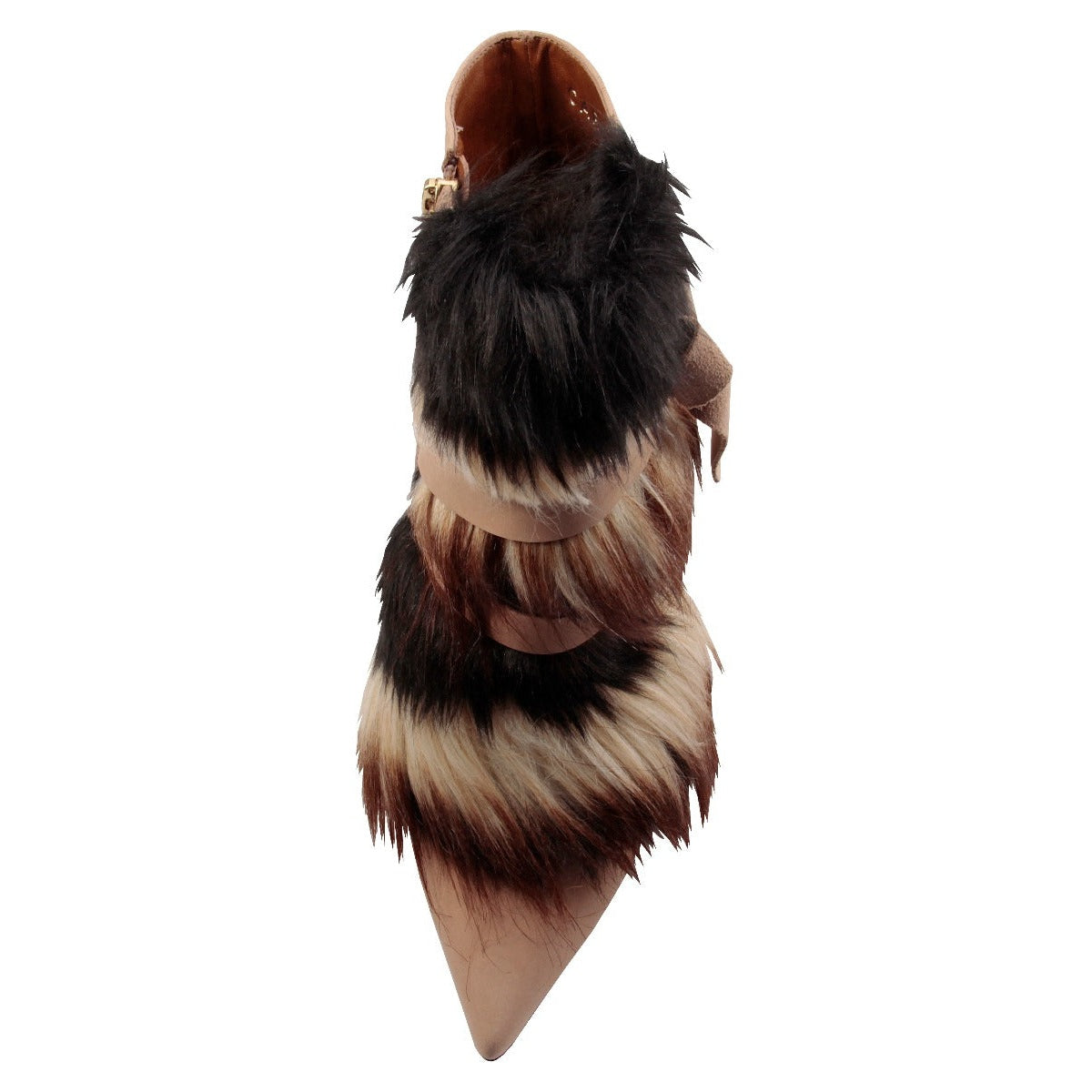 Carrano Farrah Leather Stiletto Boot w/Fur