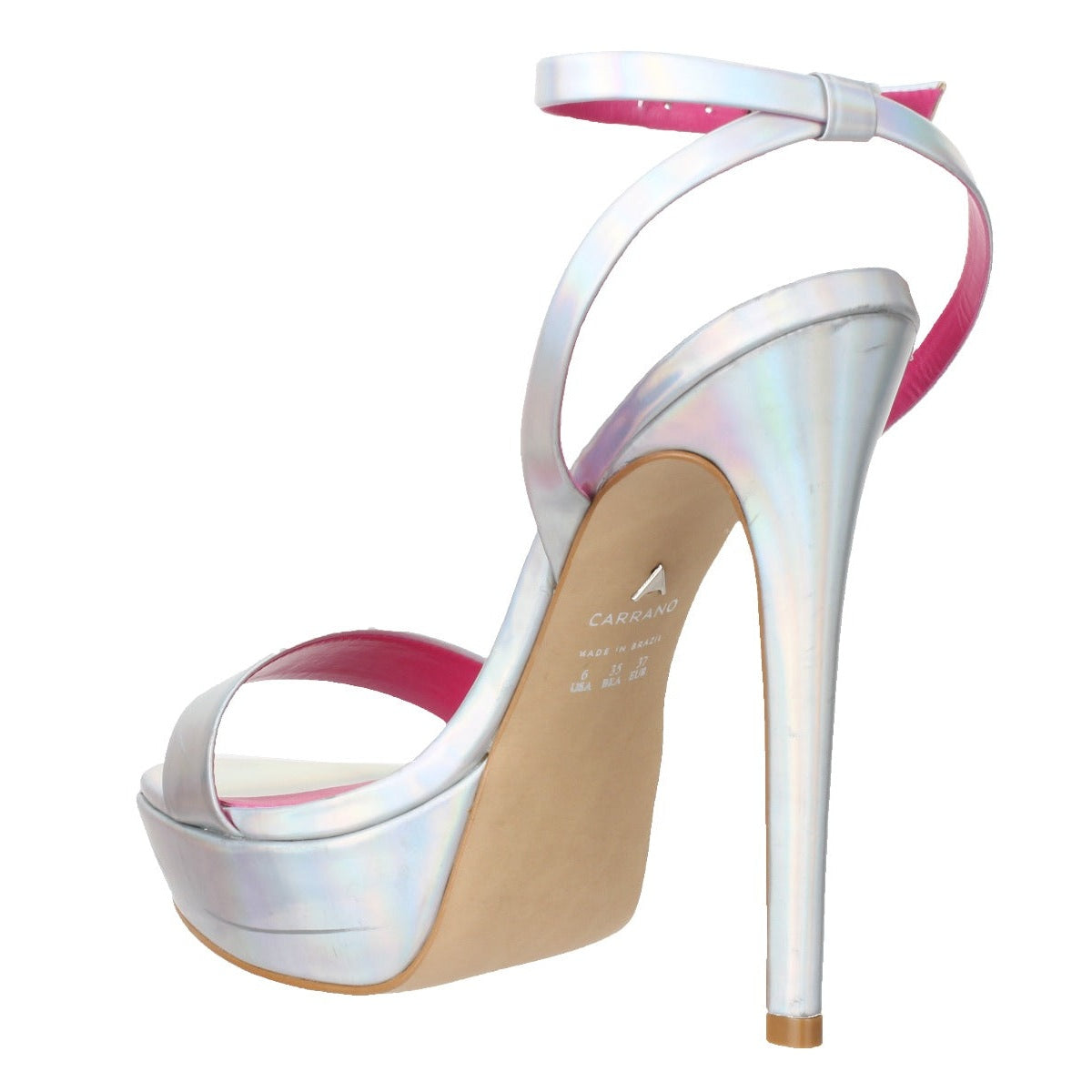 Carrano Nancy High Heel Dress Platform Sandal- Silver