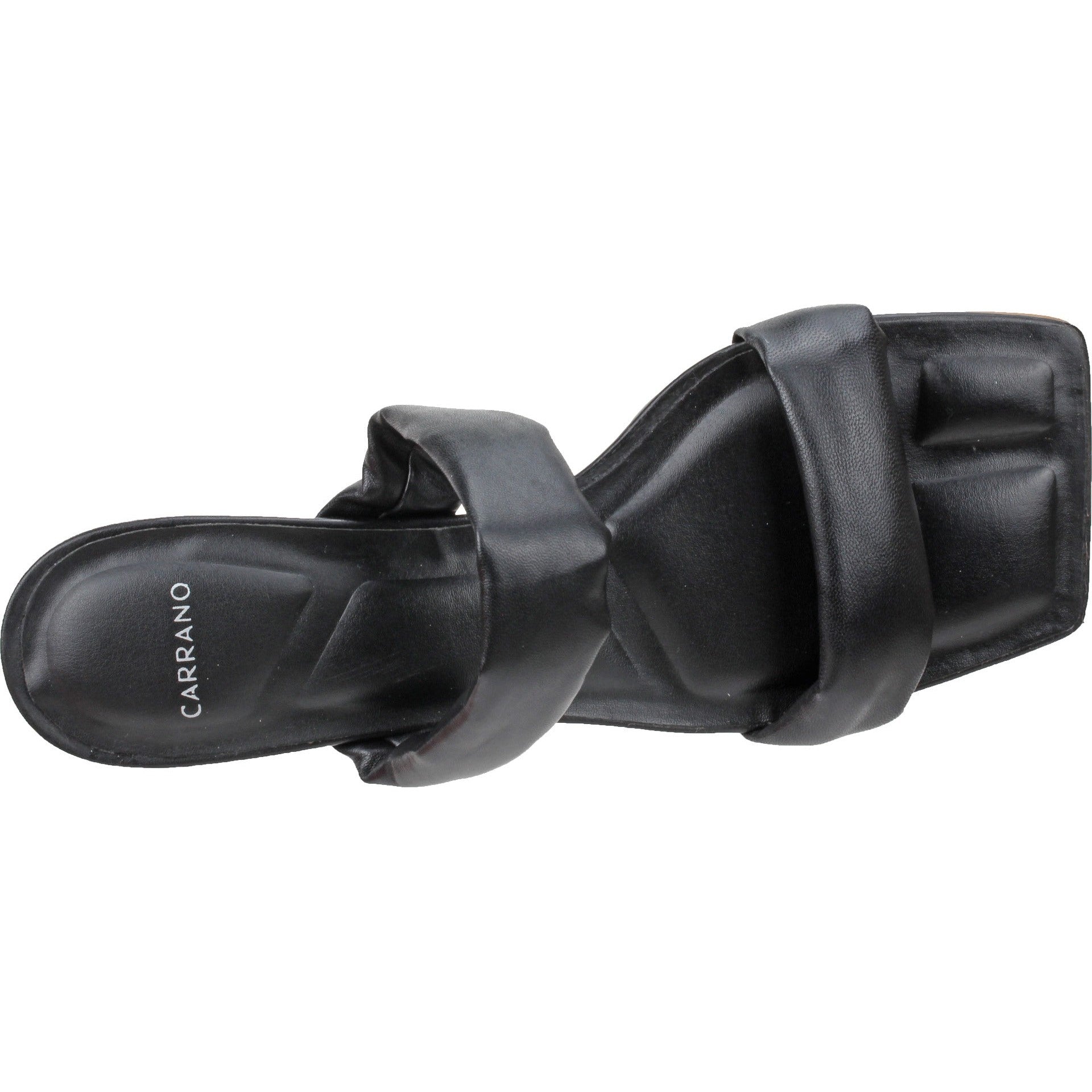 Carrano Phoebe Leather Slide Sandal- Black