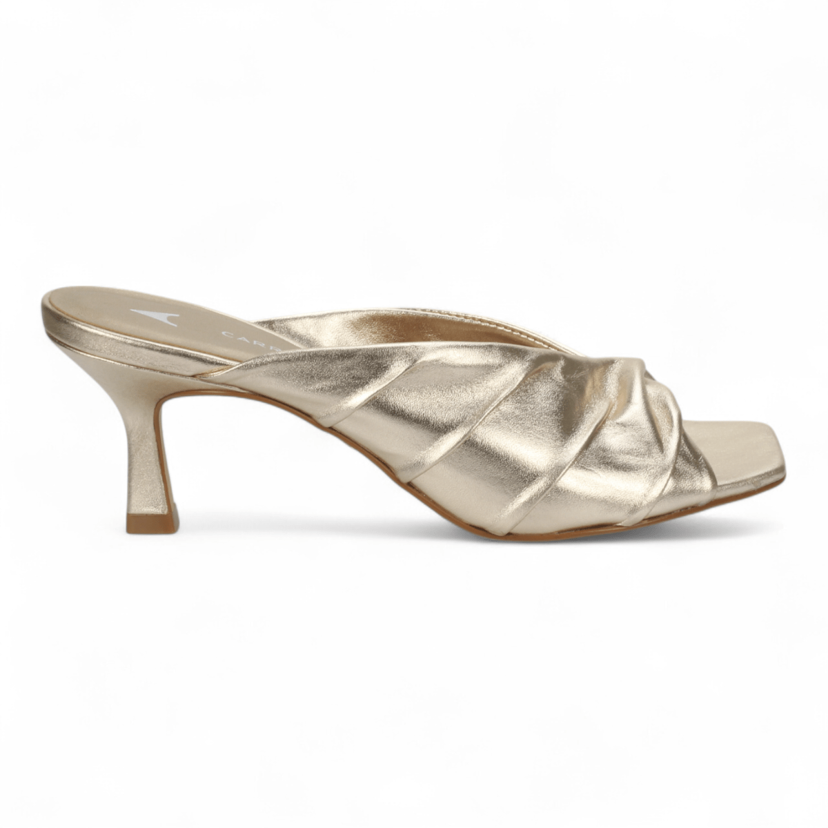 Carrano Sage II Leather Mule Slide Sandal - Gold