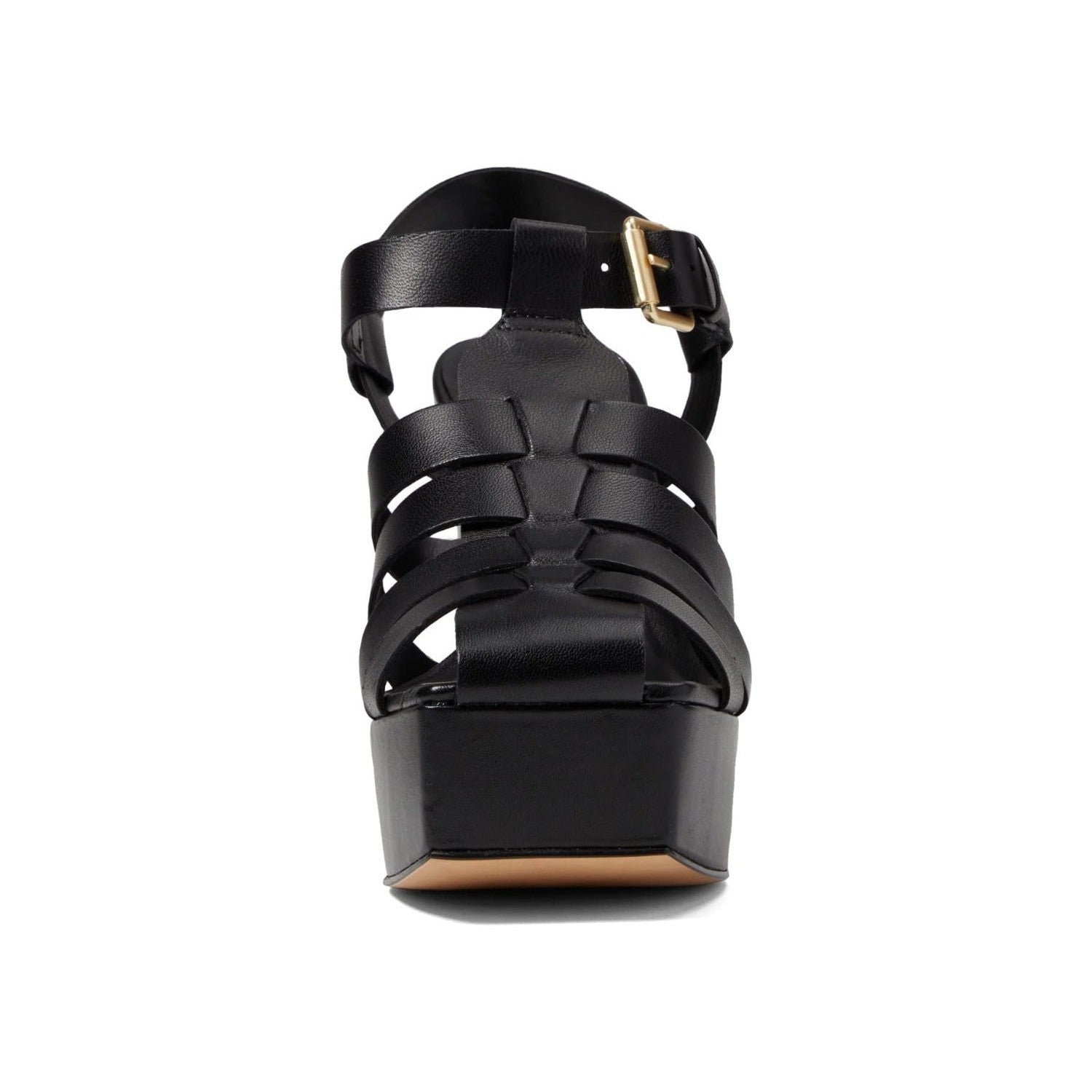 Carrano Thea Leather Platform Sandal - Black