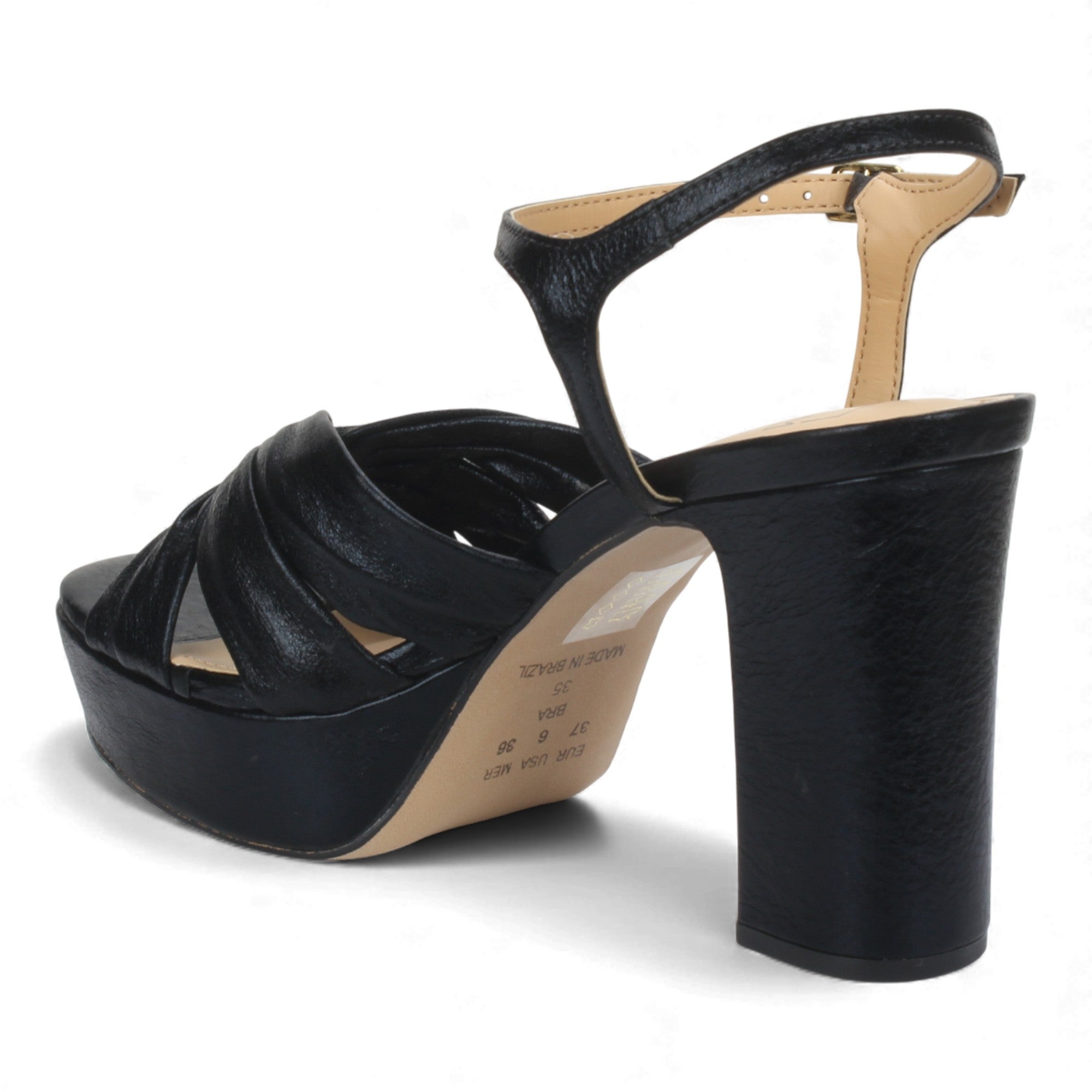 Bruno Menegatti Bianca Leather Dress Sandal - Black
