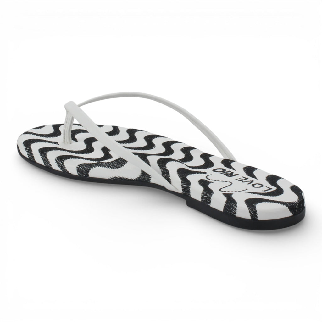 Love Rio Seaside Copacabana Thong Flat Sandal - White