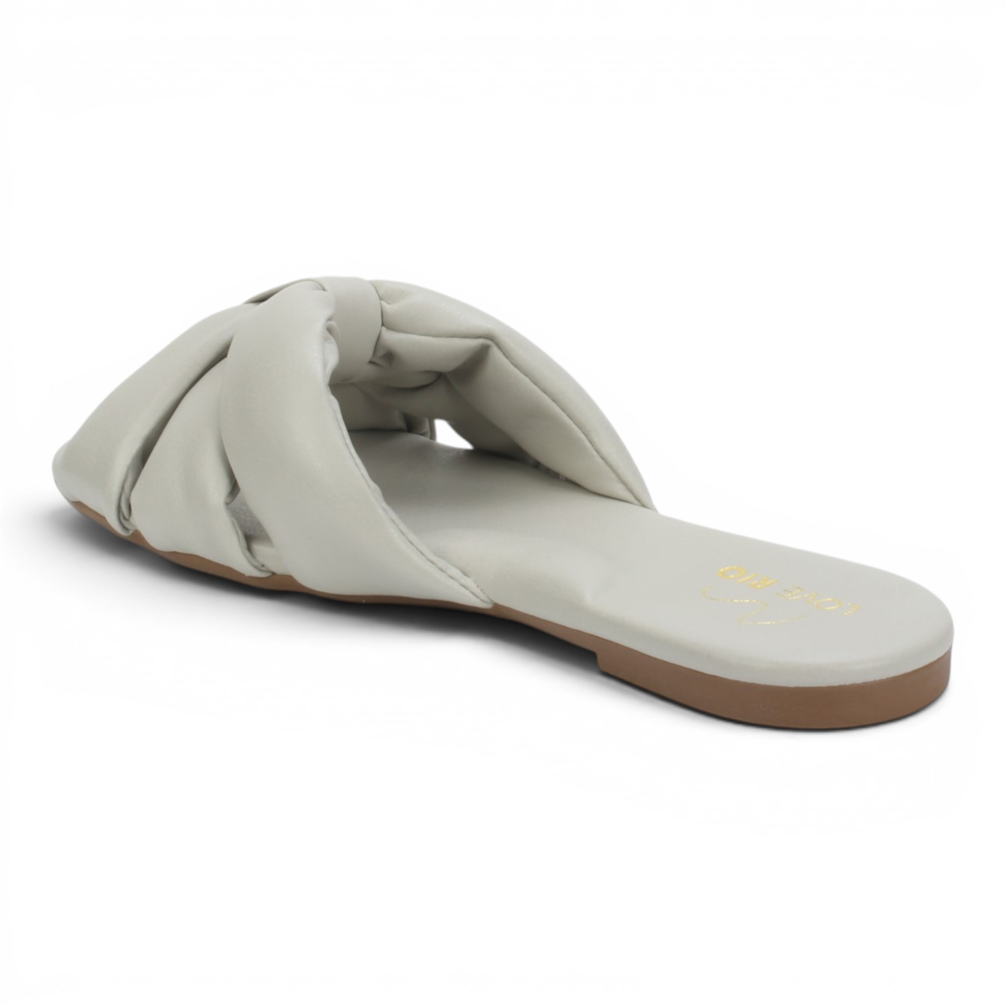 Love Rio Seaside Buzios Flat Slide Sandal - Silver Dust