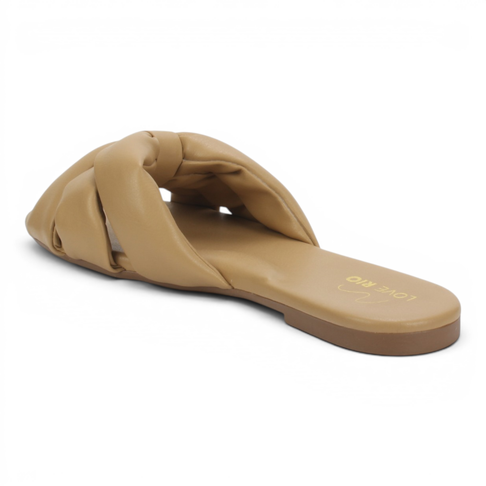 Love Rio Seaside Buzios Flat Slide Sandal - Tan