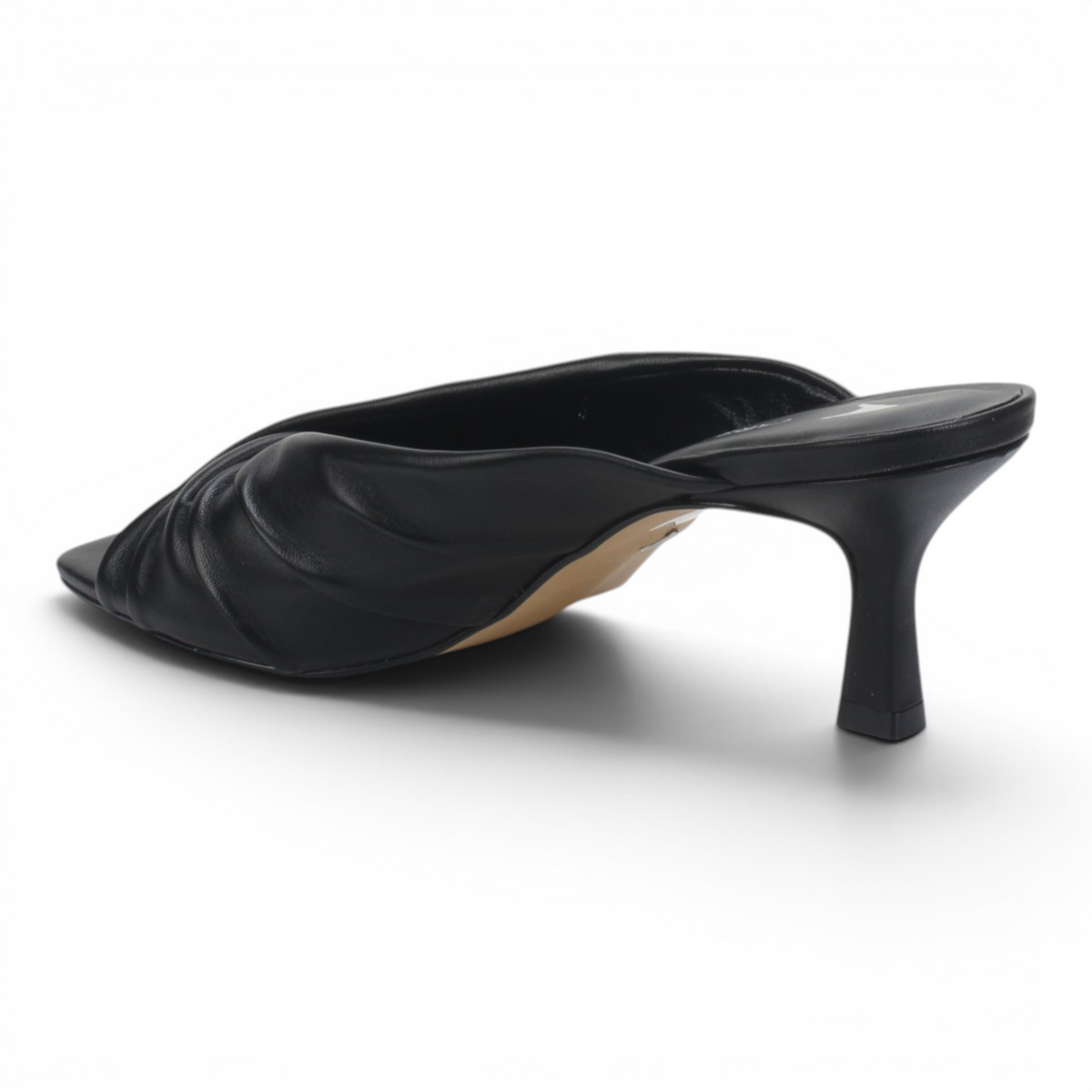 Carrano Sage II Leather Mule Slide Sandal - Black
