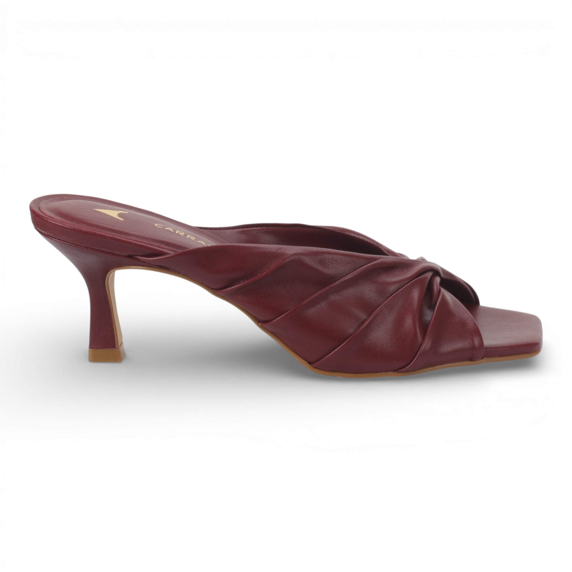 Carrano Sage II Leather Mule Slide Sandal - Merlot
