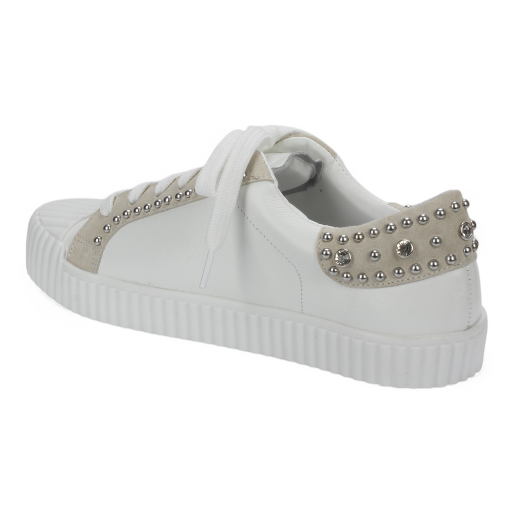 Carrano Women's Leather Suede Sneakers - White