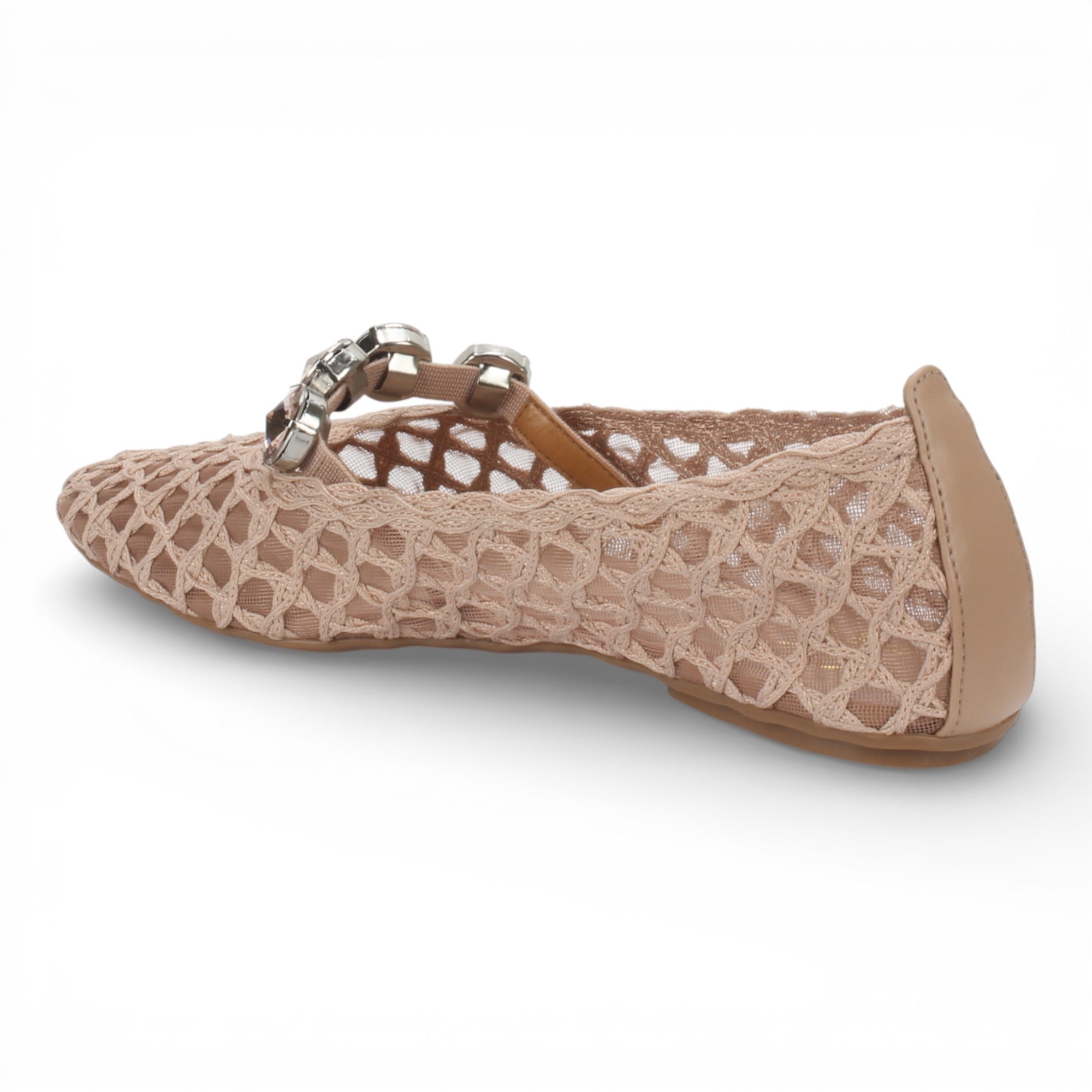 Love Rio Ballet Flats Stones Mesh - Blush