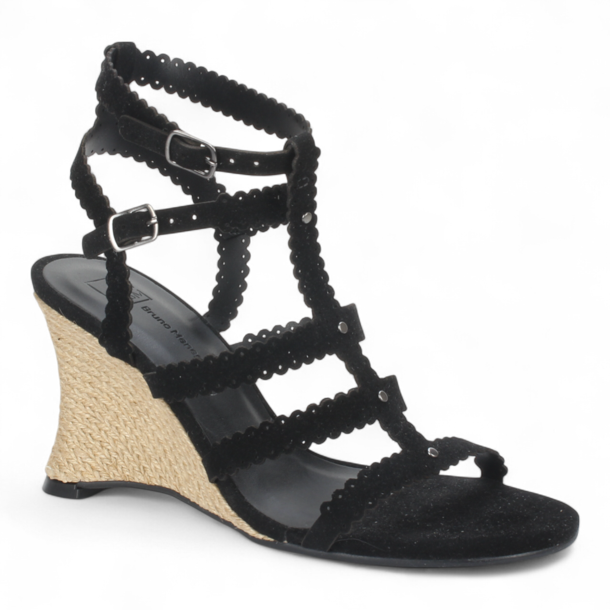 Bruno Menegatti Gia Wedge Sandal - Black