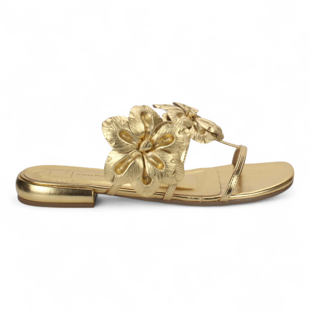Bruno Menegatti Bloom Slide Sandal Flower - Champagne Gold