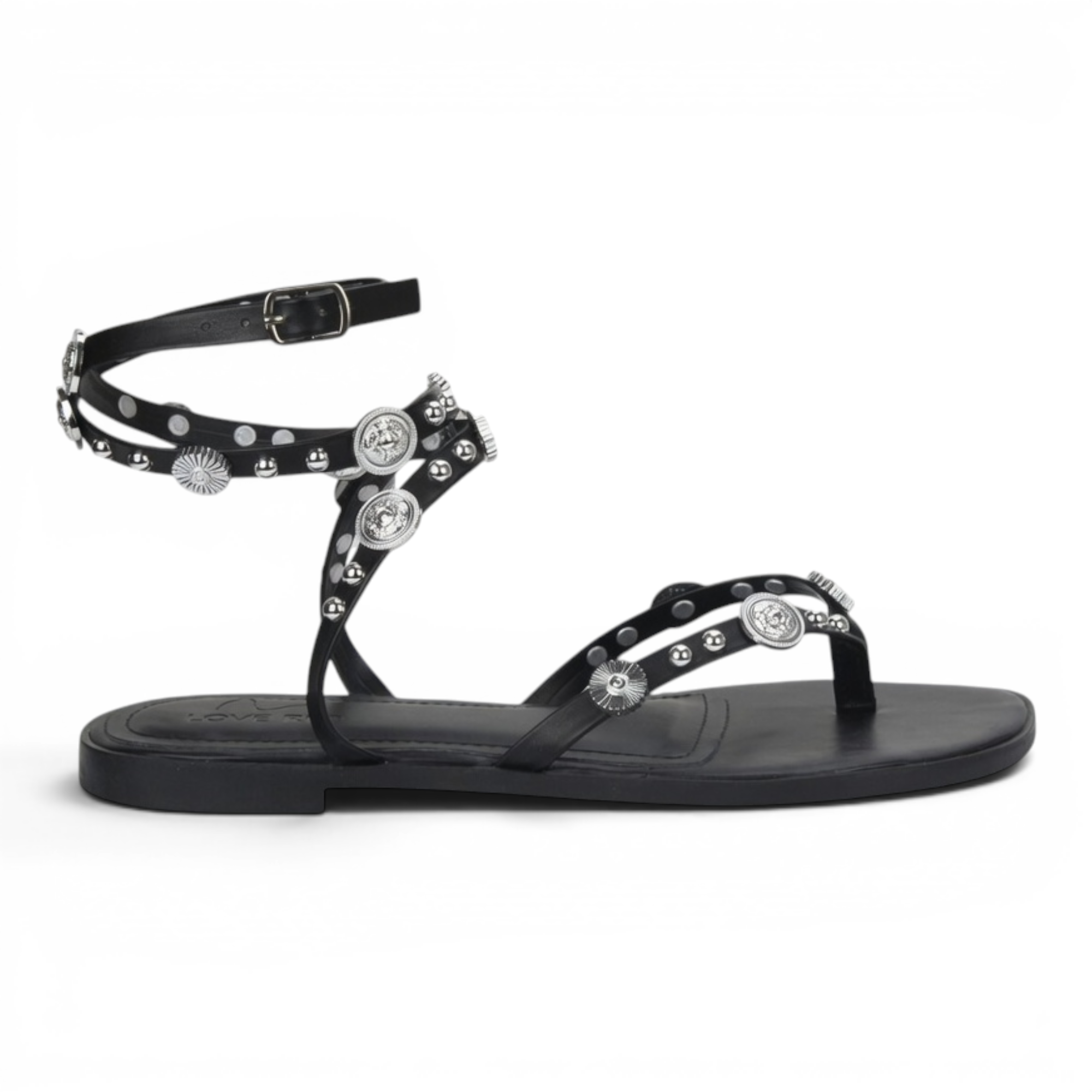 Love Rio Lindy Gladiator Flat Sandals - Black