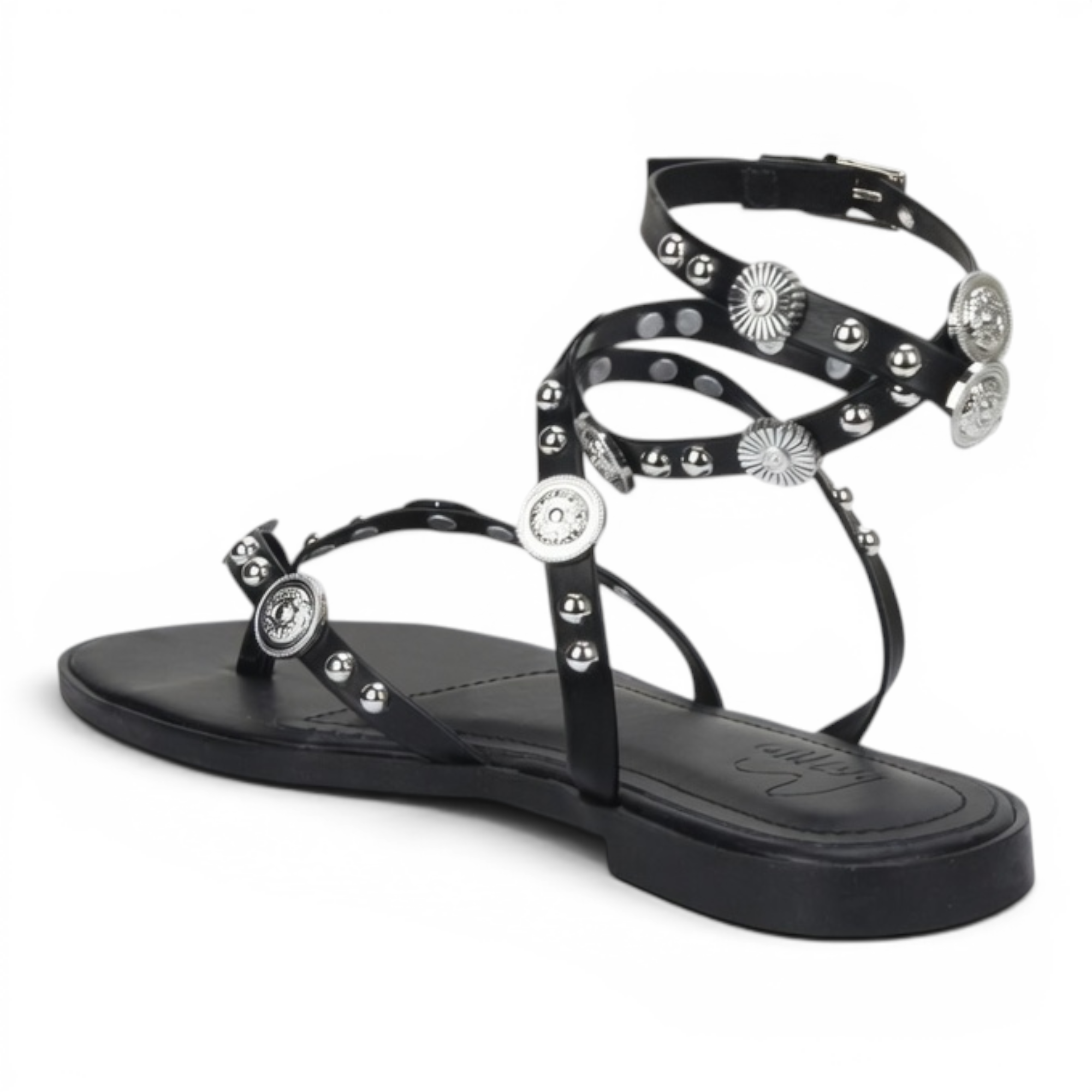 Love Rio Lindy Gladiator Flat Sandals - Black