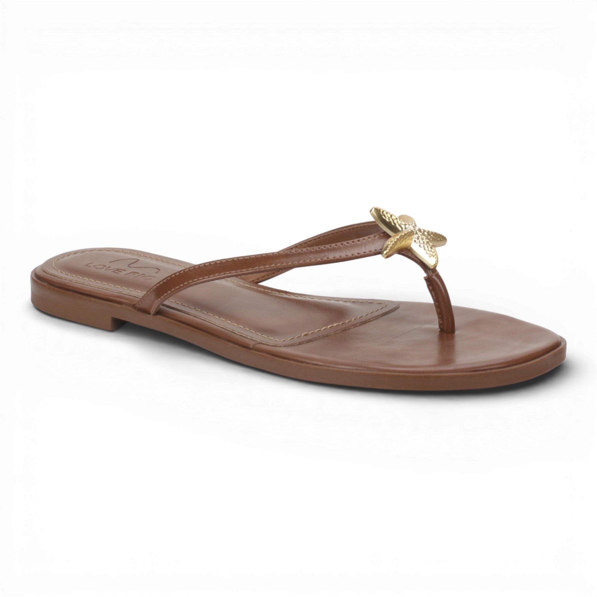 Love Rio Sandy Thong Flat Sandal - Chocolate