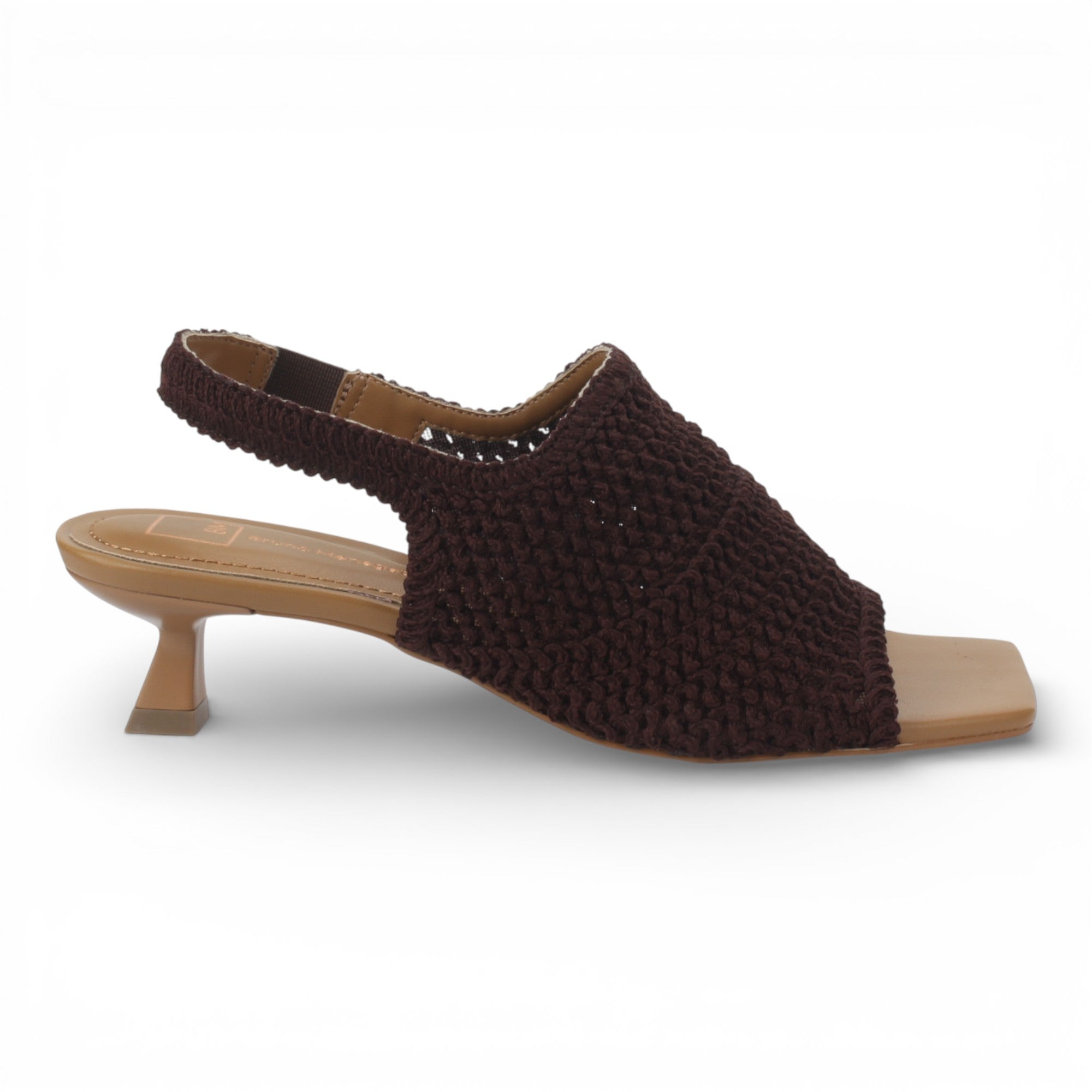Bruno Menegatti Jacki Slingback Crochet Sandal - Coffee