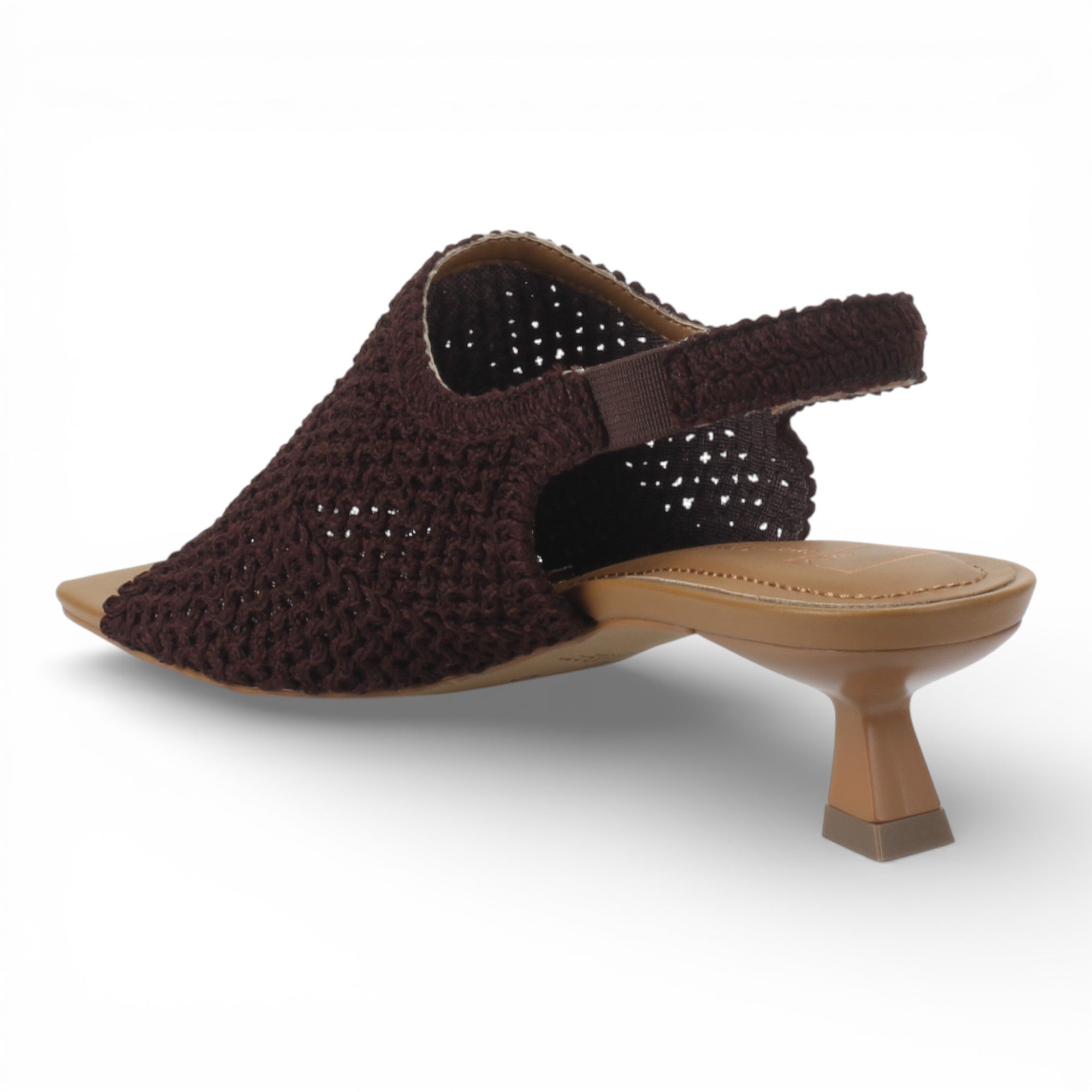 Bruno Menegatti Jacki Slingback Crochet Sandal - Coffee