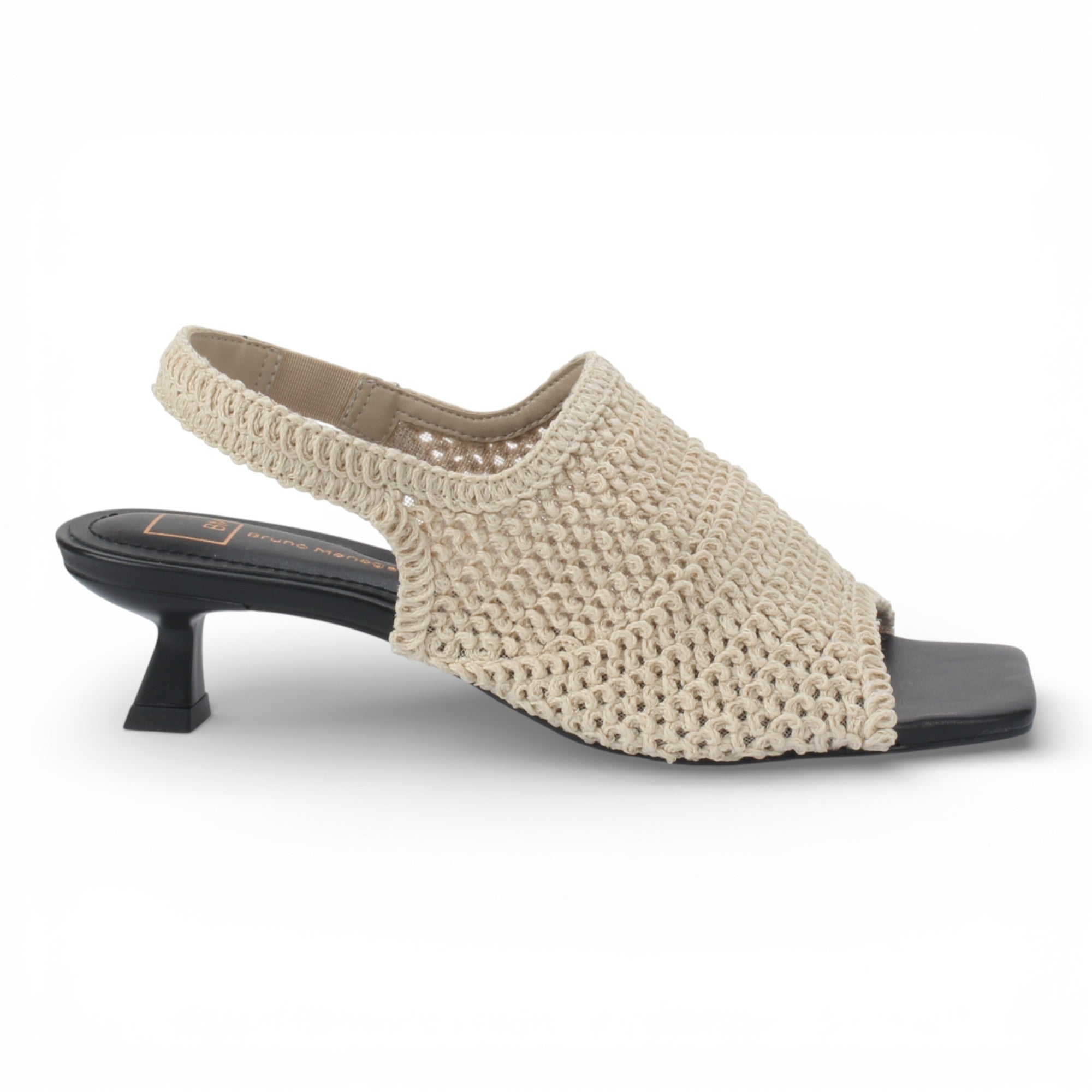Bruno Menegatti Jacki Slingback Crochet Sandal - Cream
