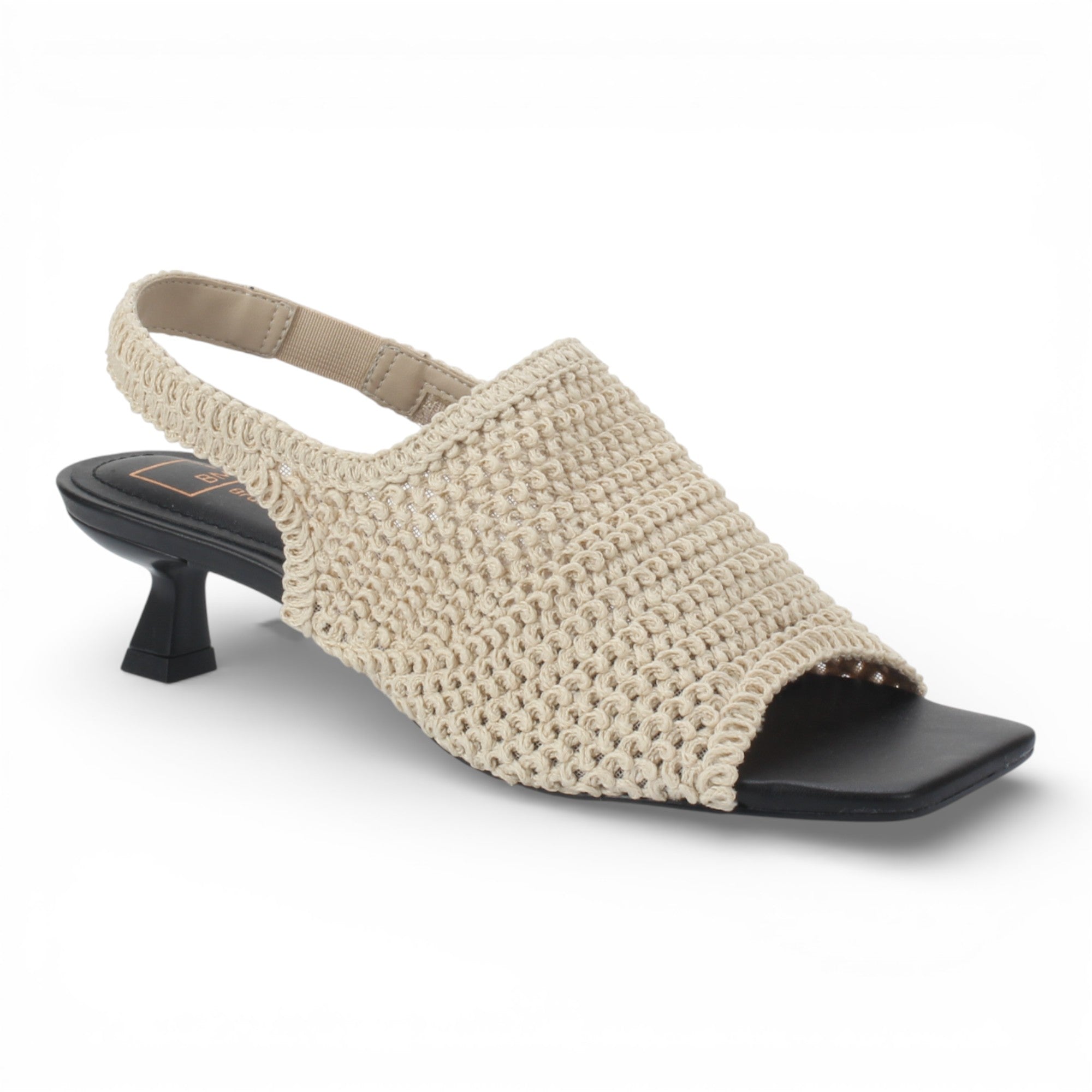 Bruno Menegatti Jacki Slingback Crochet Sandal - Cream