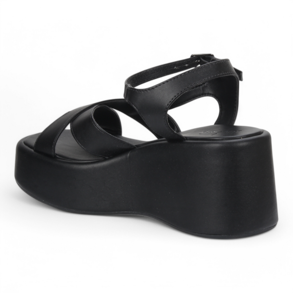 Love Rio Alto Wedge Sandal - Black