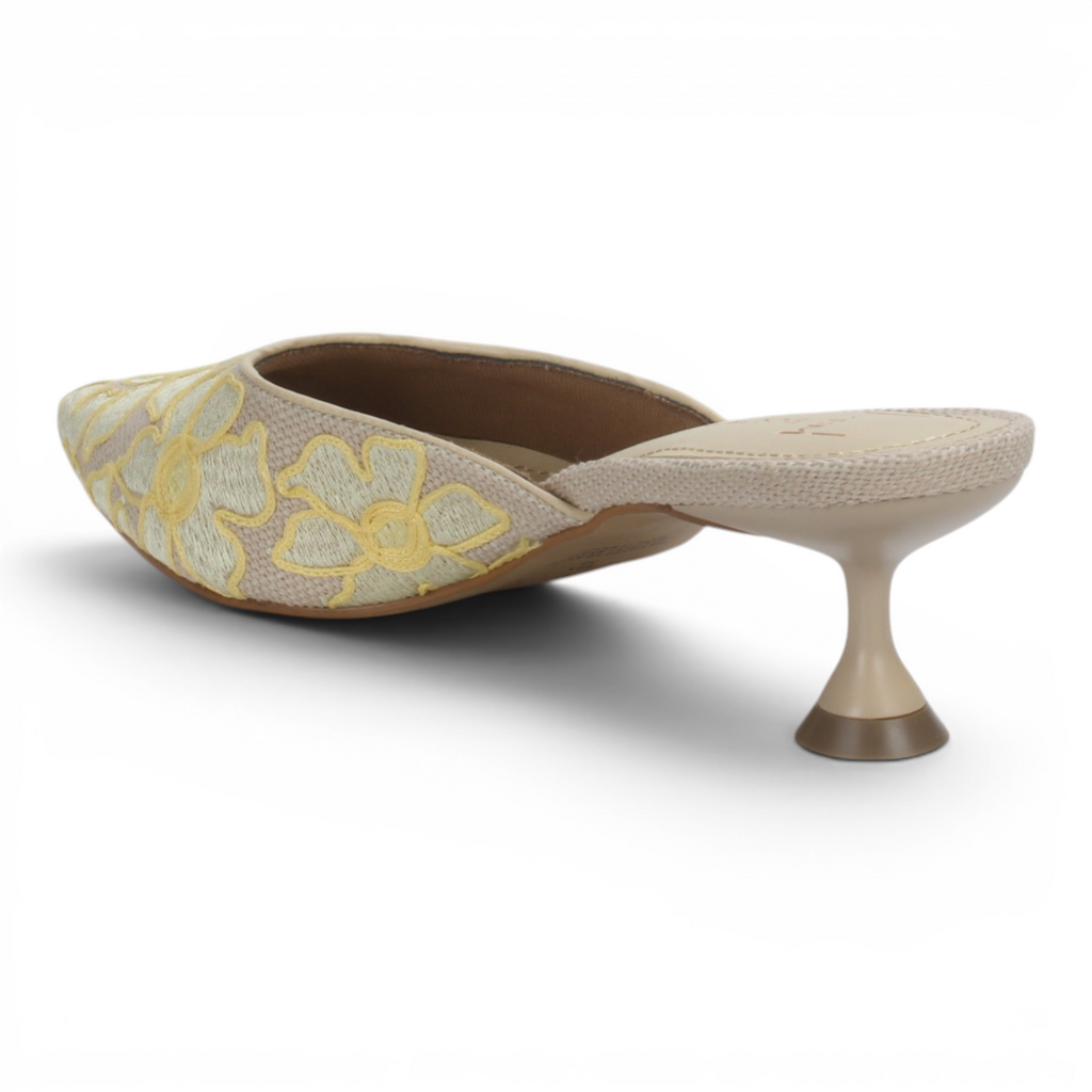 Bruno Menegatti Tabitha Embroidered Mule - Yellow