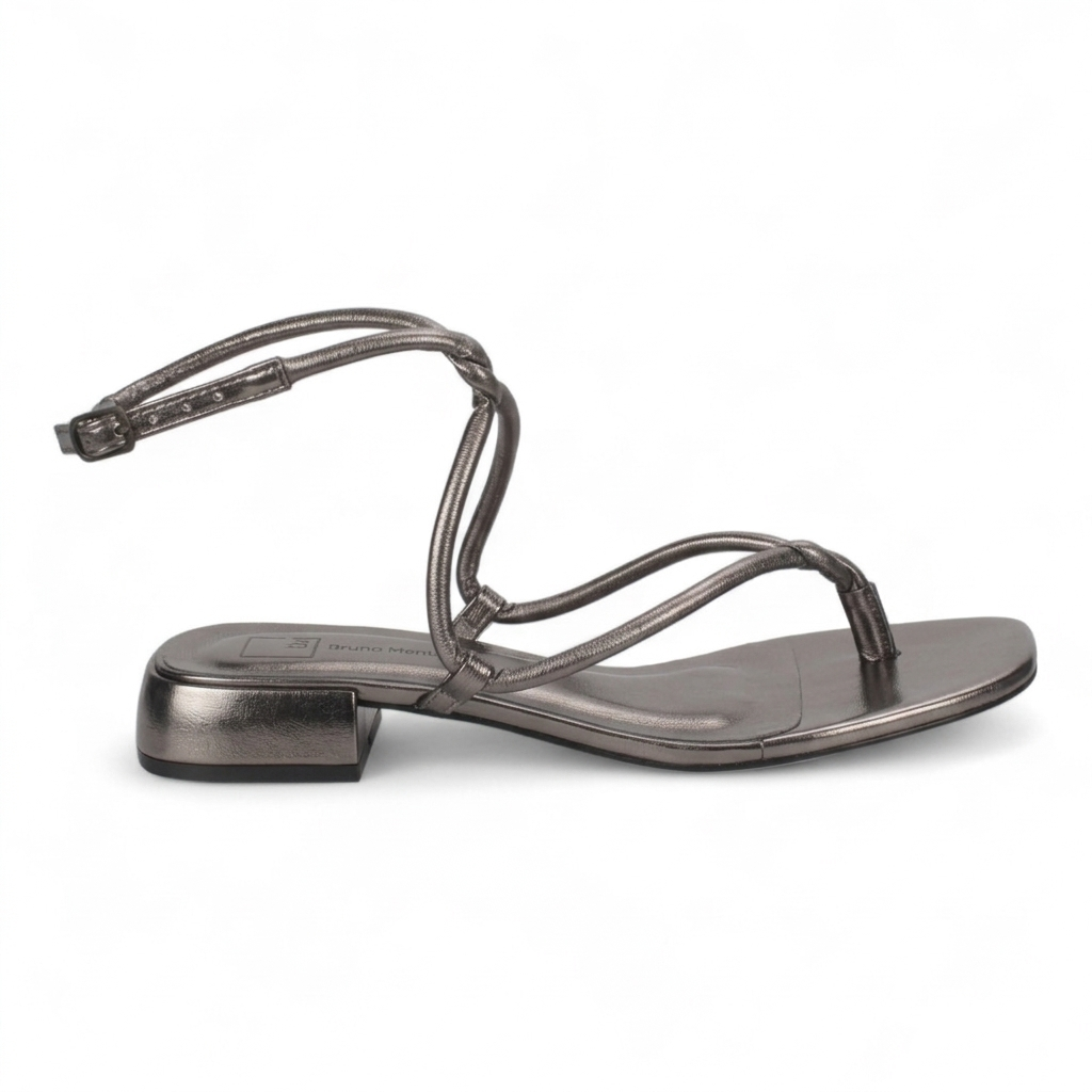 Bruno Menegatti Solene Ankle Strap Sandal - Pewter