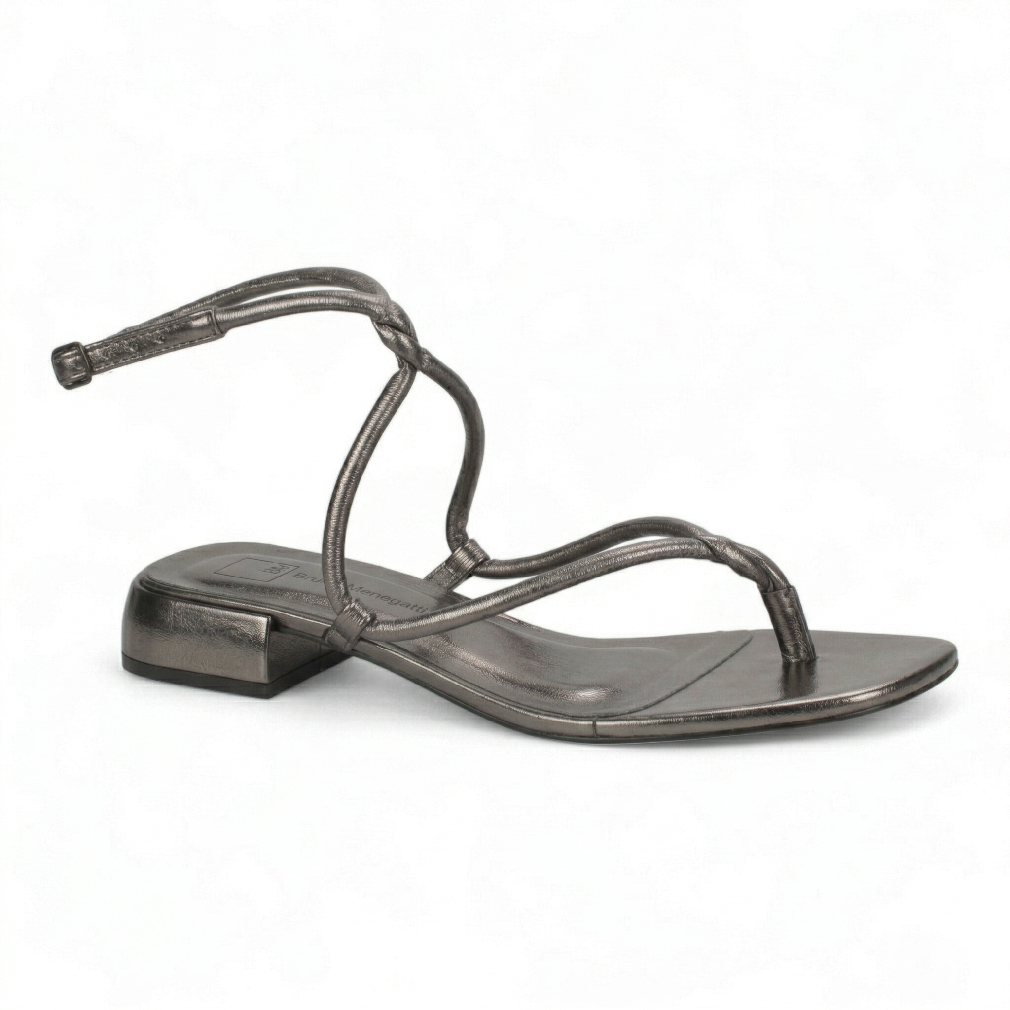Bruno Menegatti Solene Ankle Strap Sandal - Pewter
