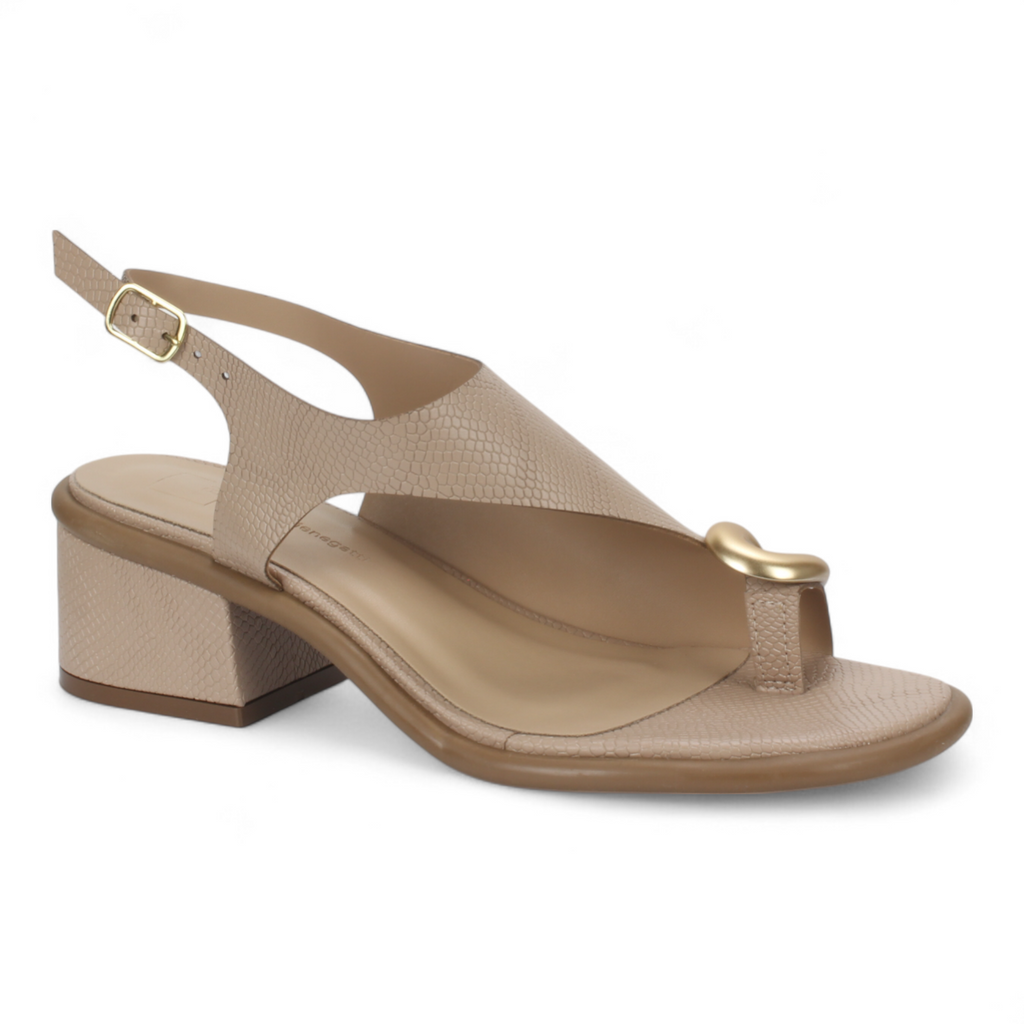 Bruno Menegatti Thea Sandal Viper Embossed - Nude