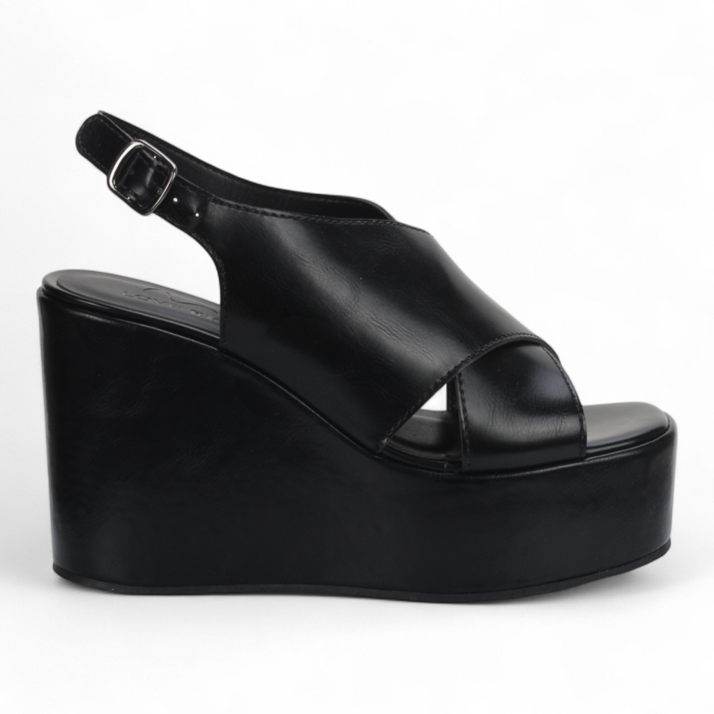 Love Rio Zaza Wedge Sandal - Black