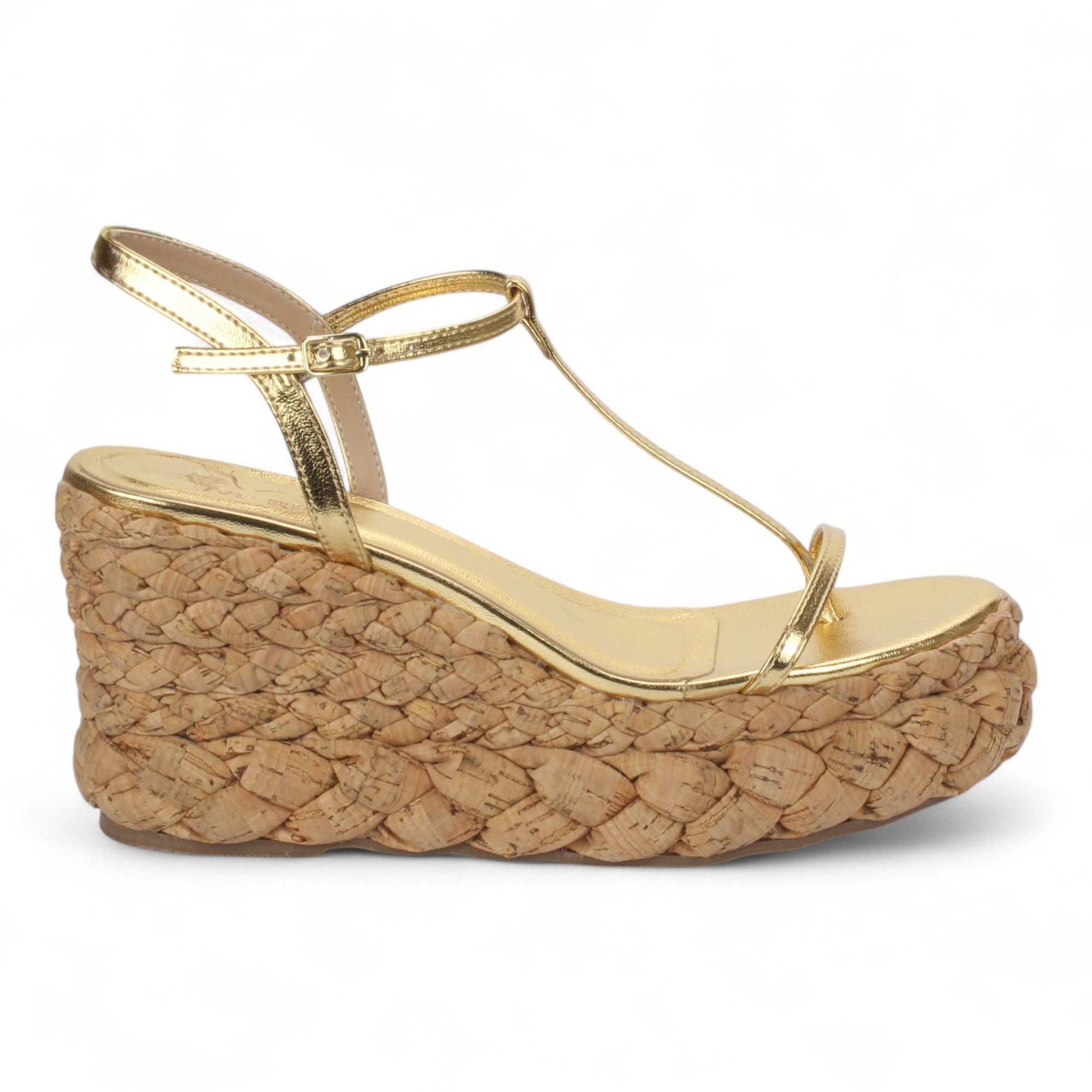 Love Rio Zoe Braided Wedge Sandal - Champagne
