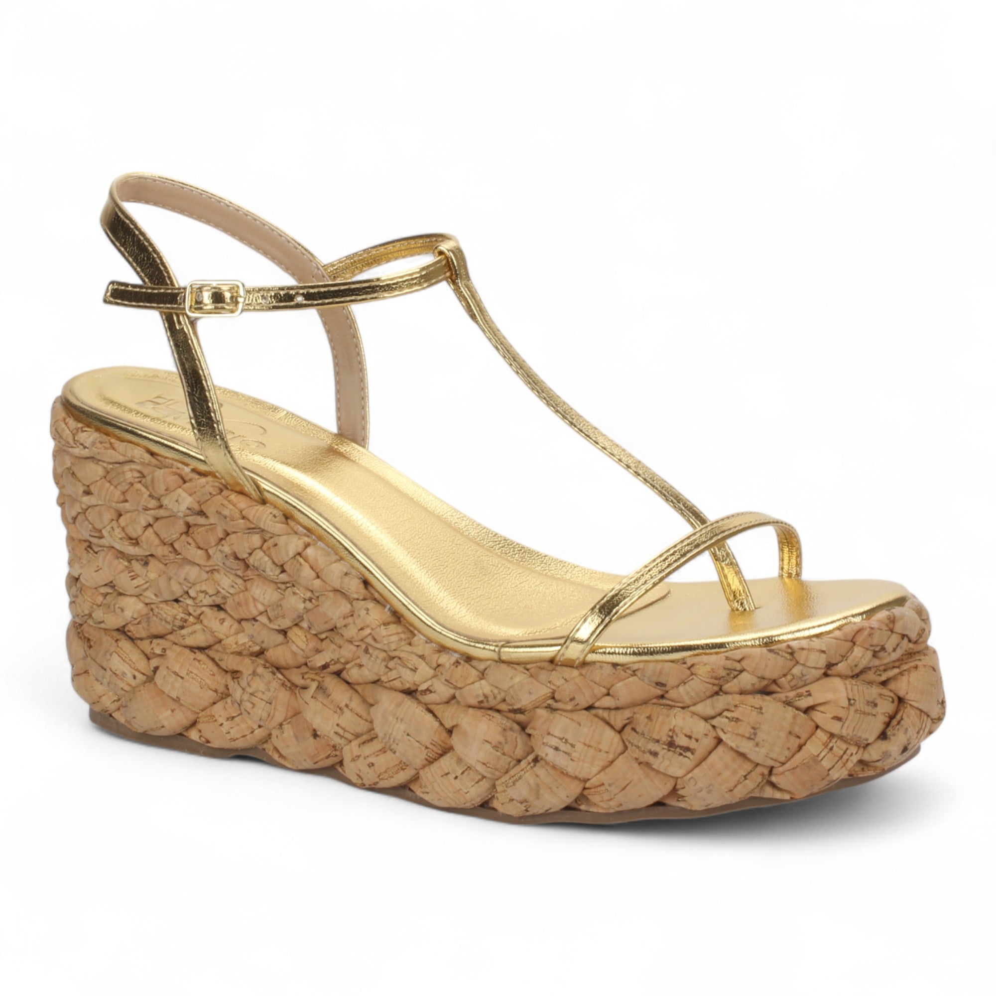 Love Rio Zoe Braided Wedge Sandal - Champagne