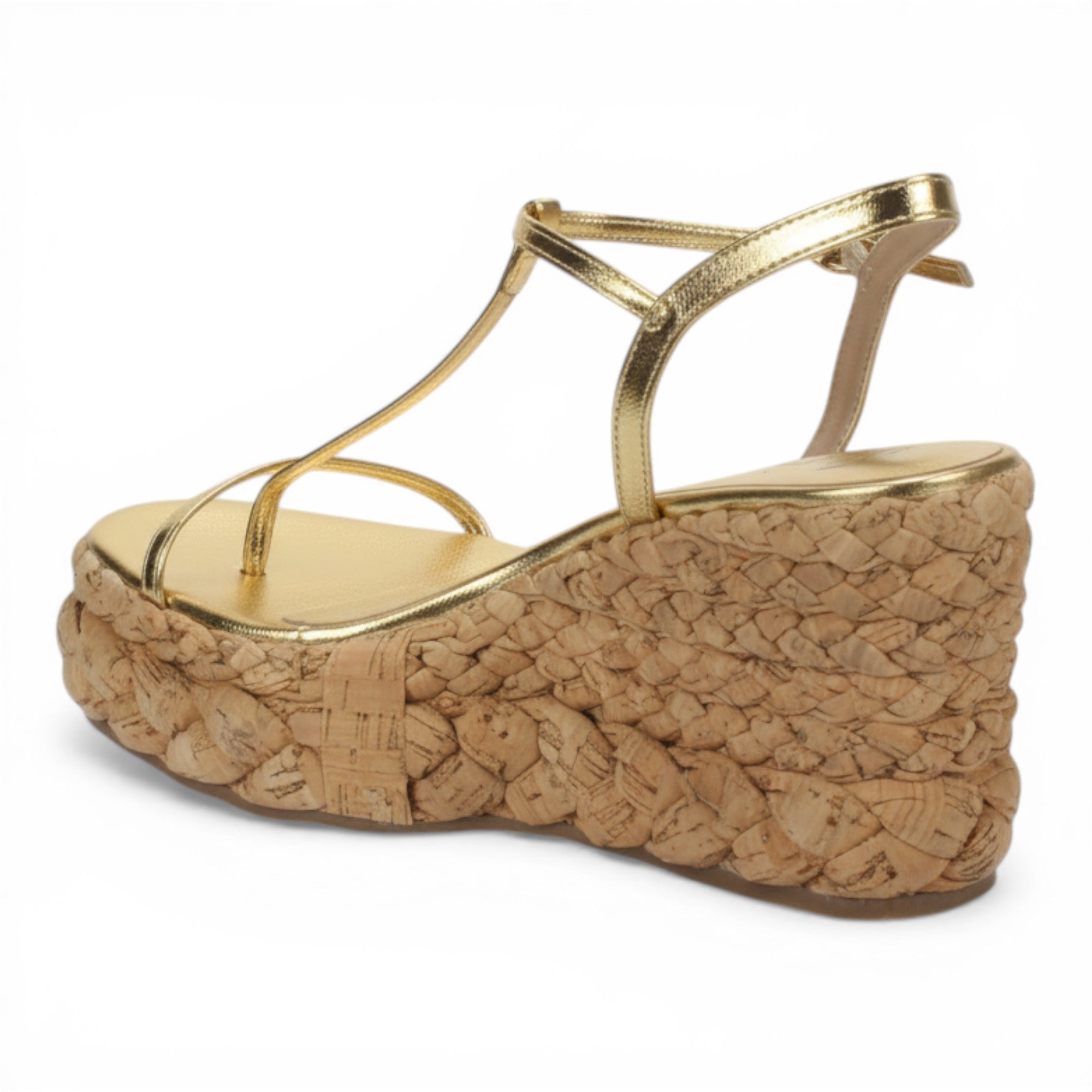 Love Rio Zoe Braided Wedge Sandal - Champagne