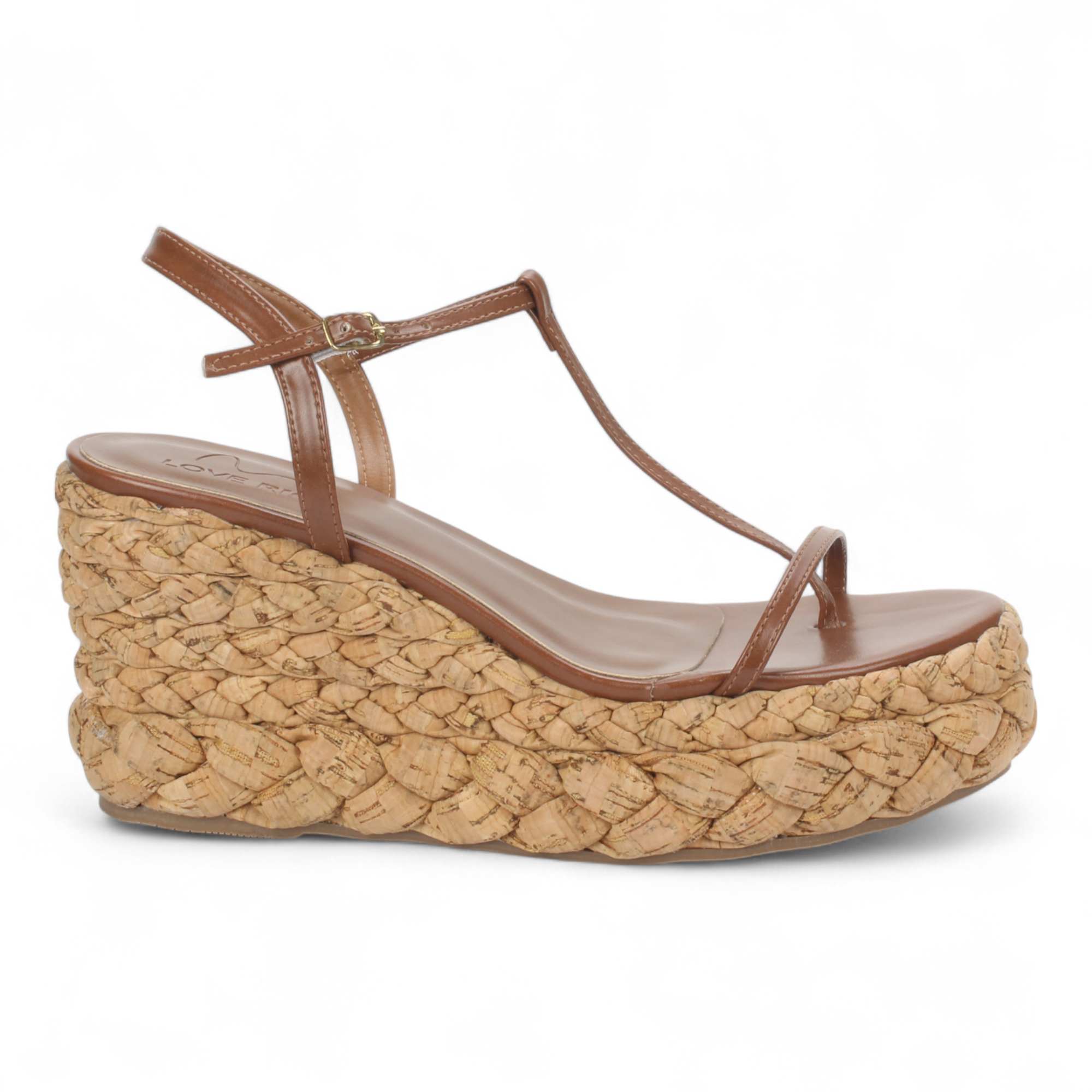 Love Rio Zoe Braided Wedge Sandal - Walnut