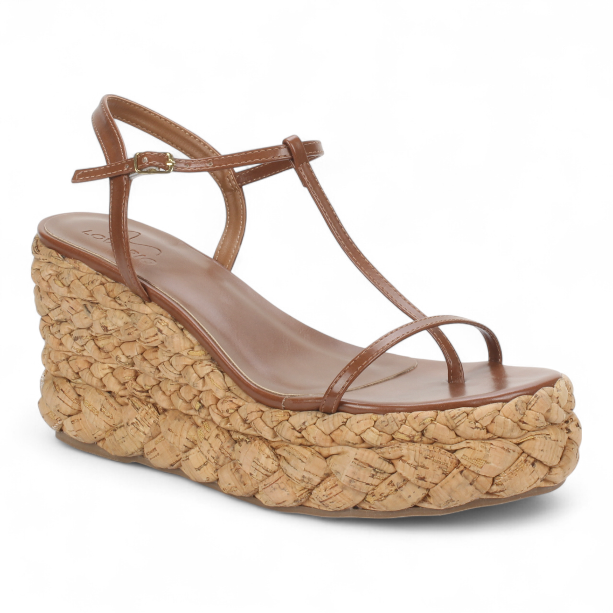 Love Rio Zoe Braided Wedge Sandal - Walnut