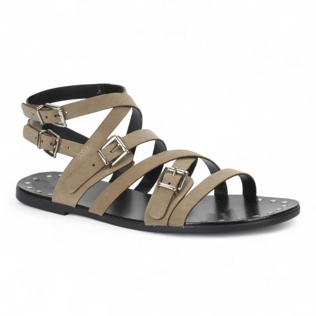 Love Rio Leire Flat Sandal Suede - Mushroom