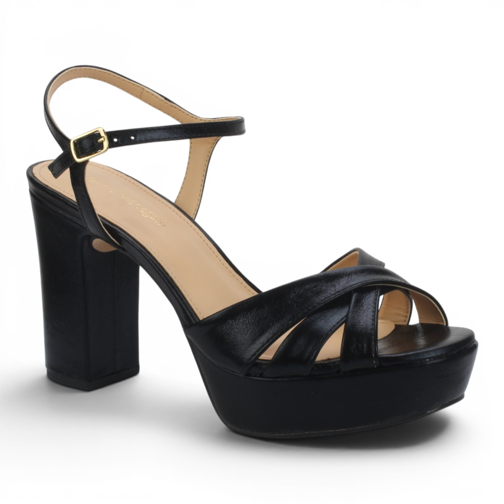 Bruno Menegatti Adelle Leather Dress Sandal - Black
