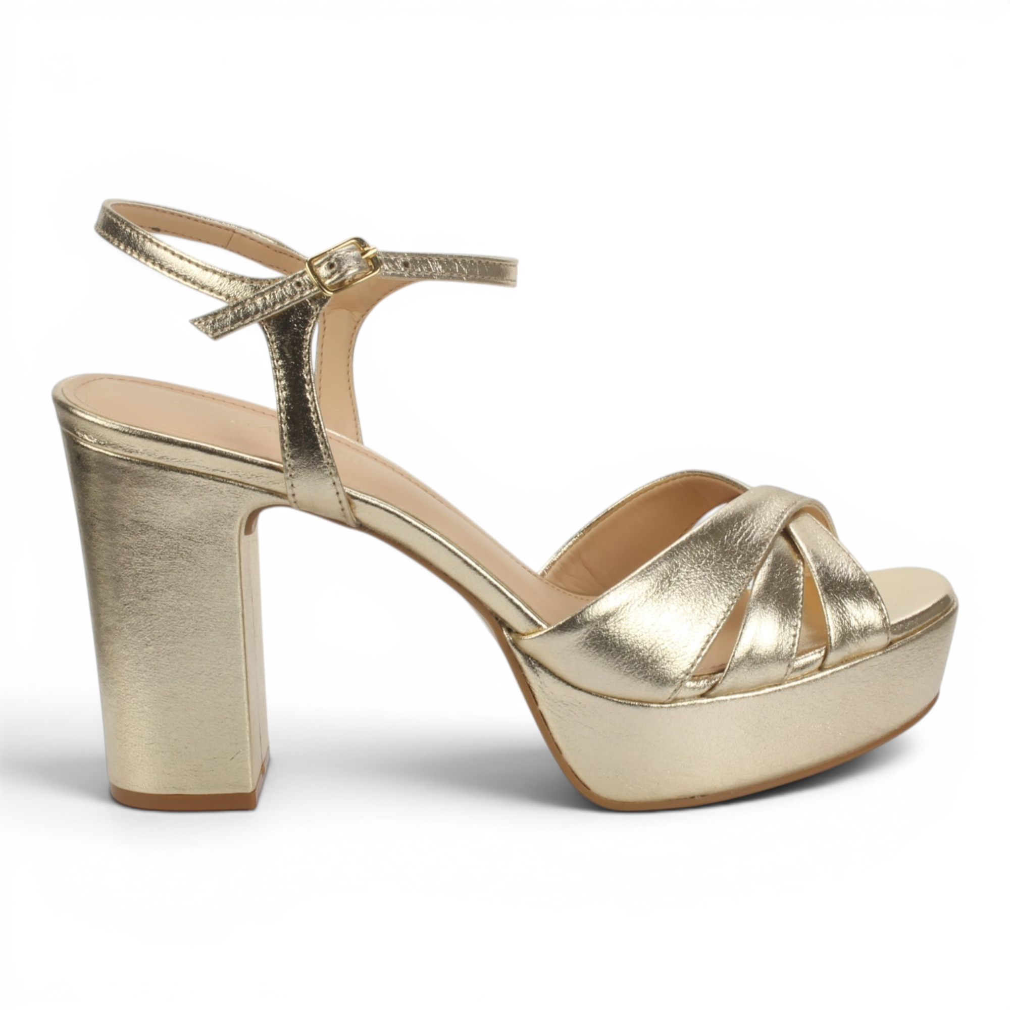 Bruno Menegatti Adelle Leather Dress Sandal - Gold