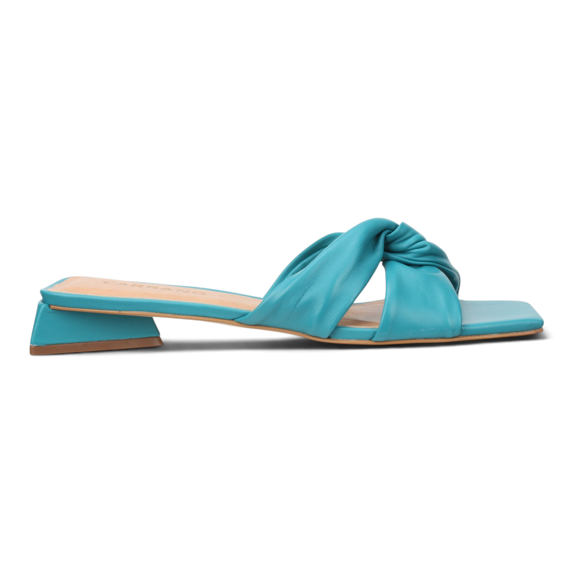 Carrano Serenity Leather Slide Sandal - Blue Lagoon