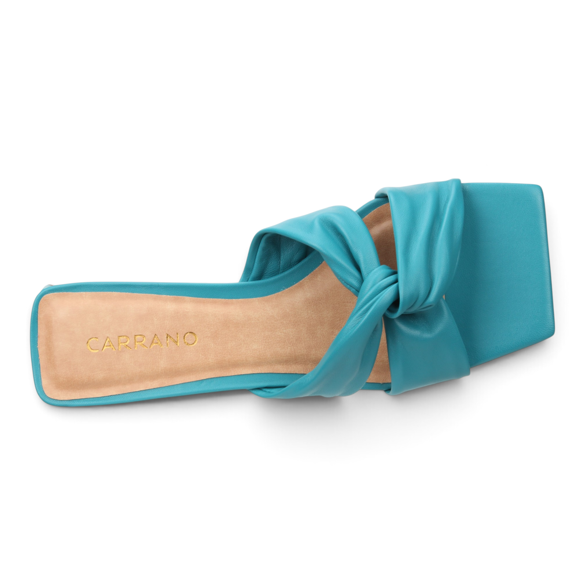 Carrano Serenity Leather Slide Sandal - Blue Lagoon