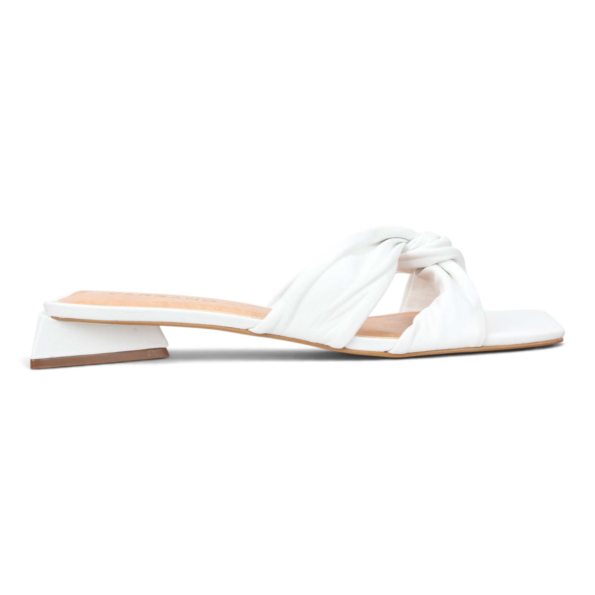 Carrano Serenity Leather Slide Sandal - White