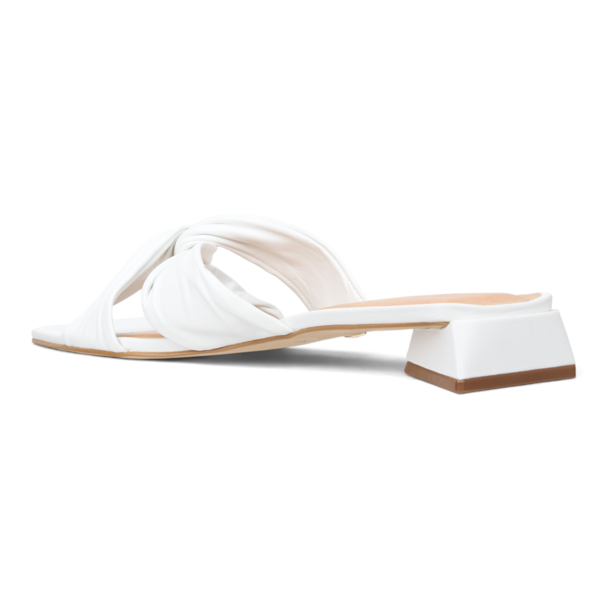 Carrano Serenity Leather Slide Sandal - White